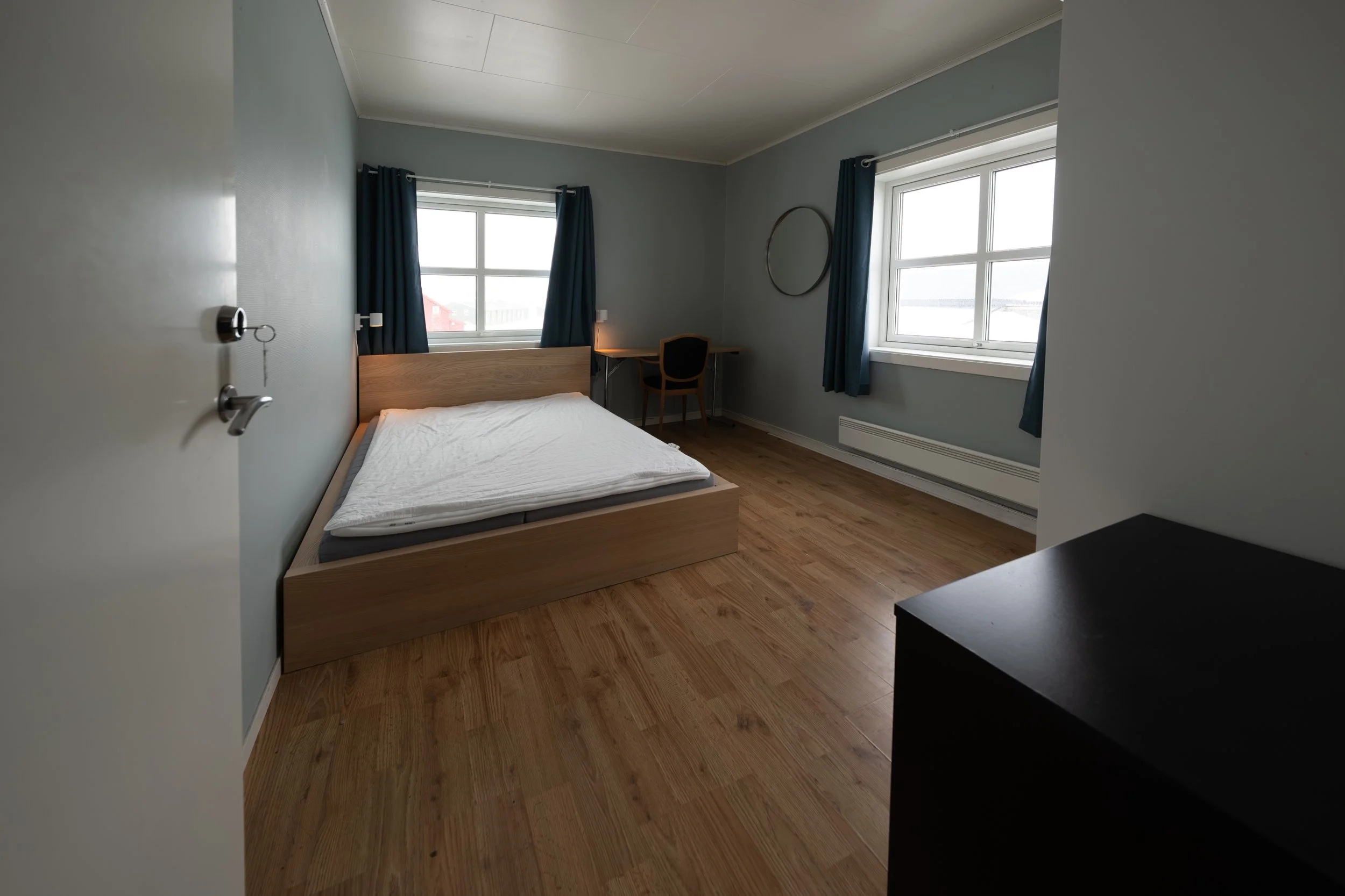 Rooms are equipped with either double or single beds