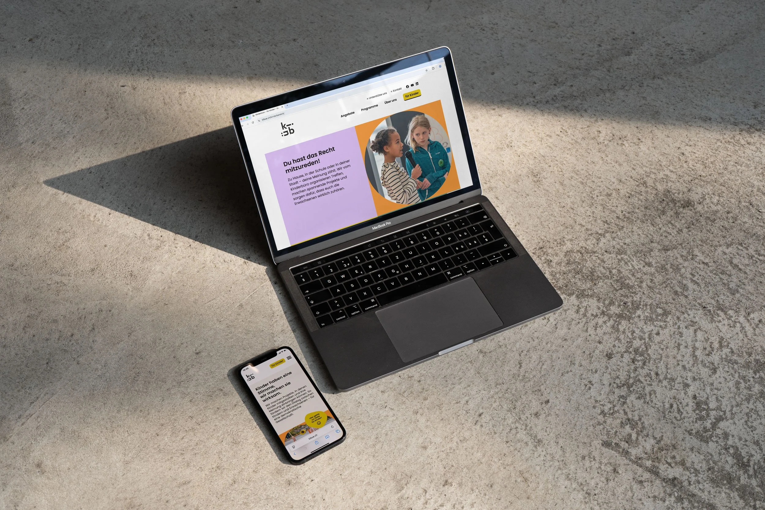 Webite Kinderbereich