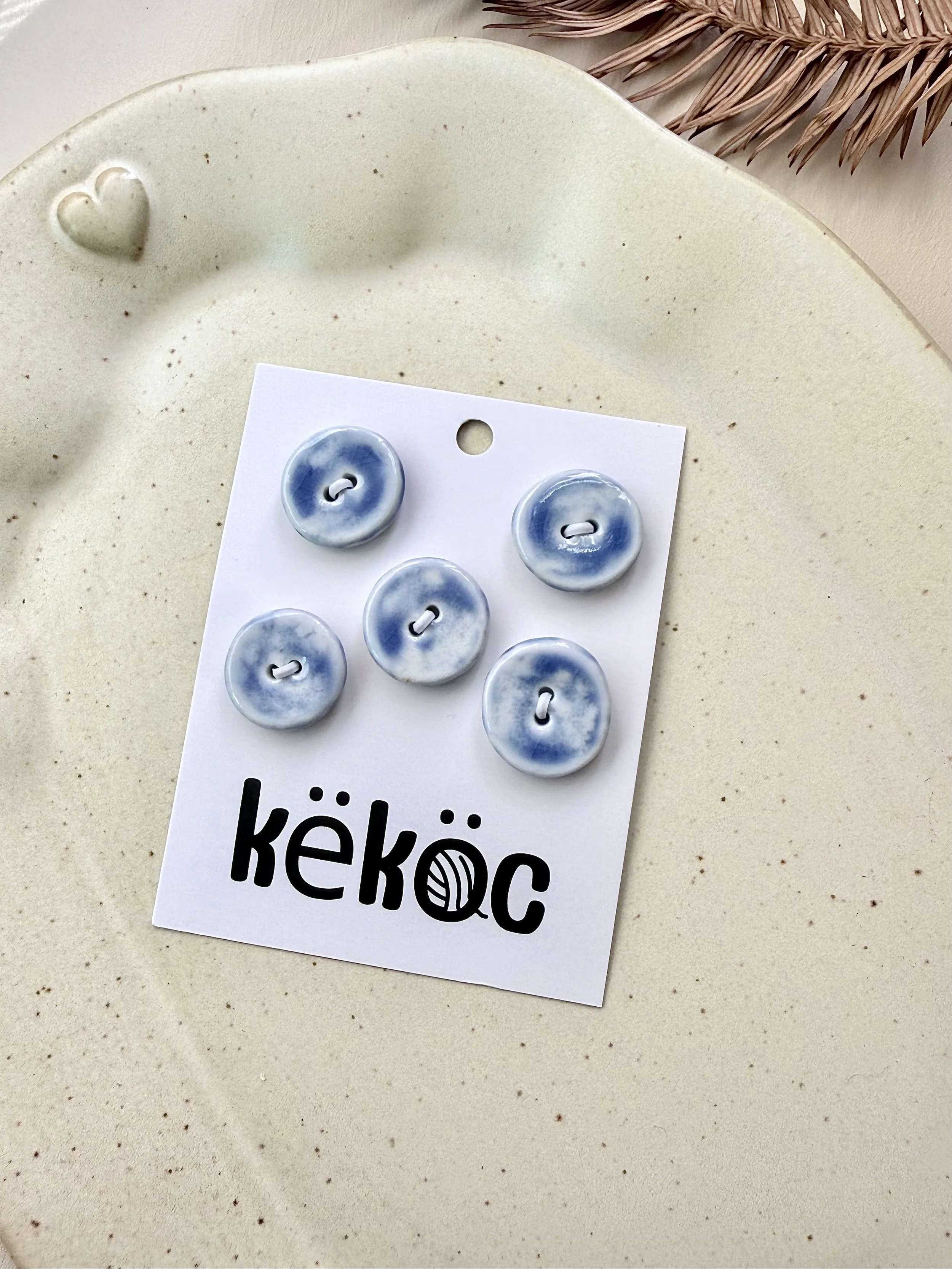 Këköc X Studio 900°C Ceramic Buttons- Cloud Studies