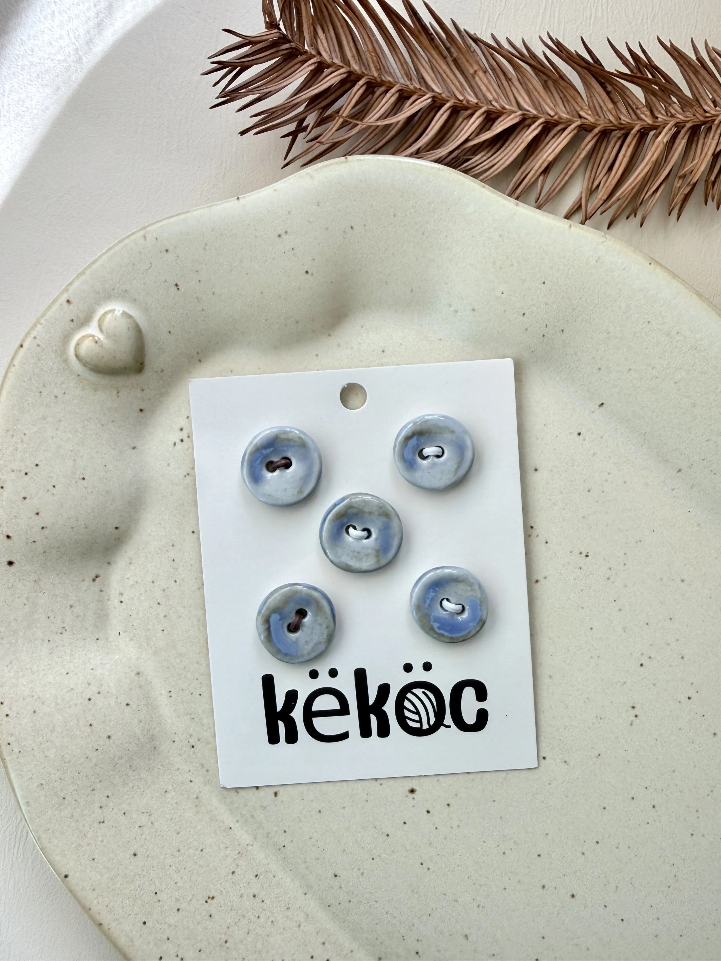 Këköc X Studio 900°C Ceramic Buttons- Misty Lake