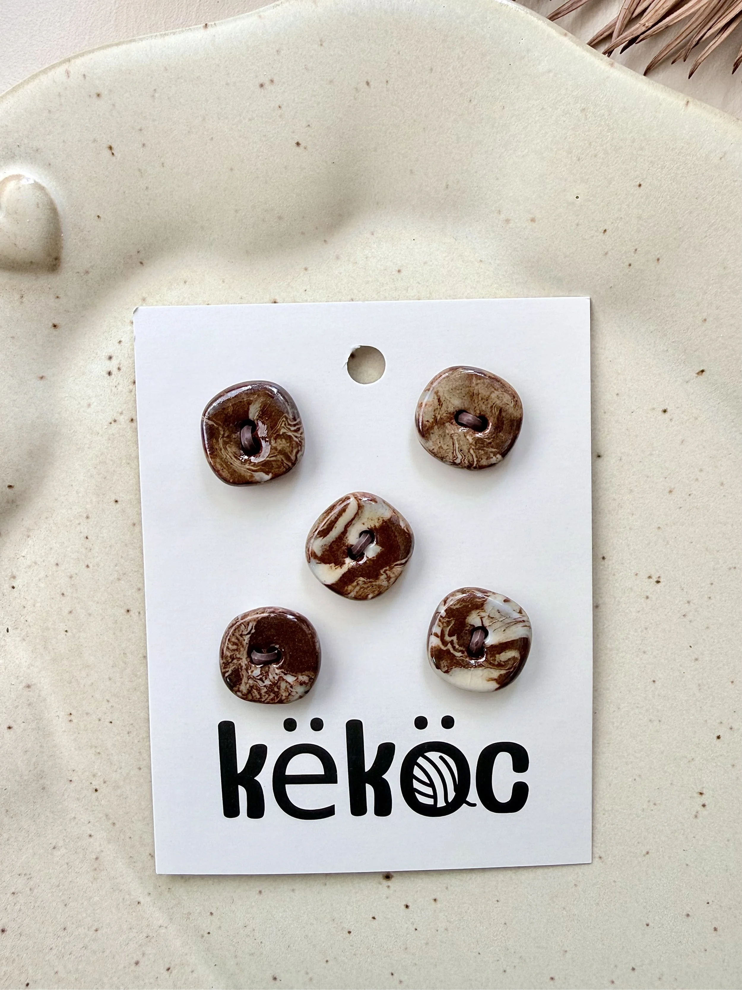 Këköc X Studio 900°C Ceramic Buttons- Velvet Ripple