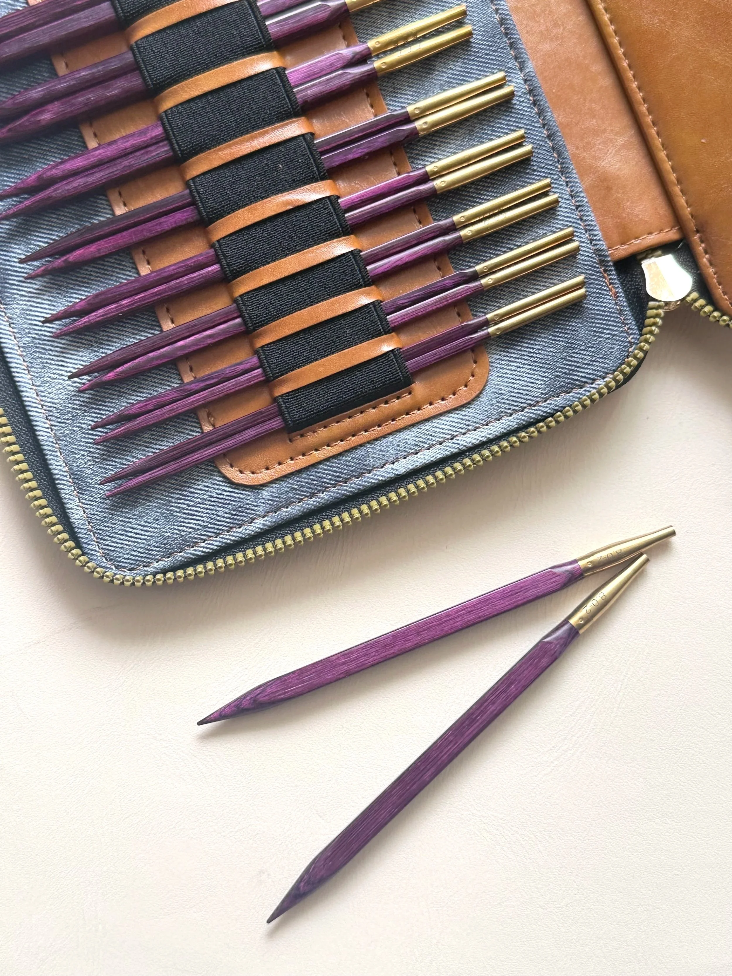 Carré Rosewood Cubics Interchangeable Needle Set