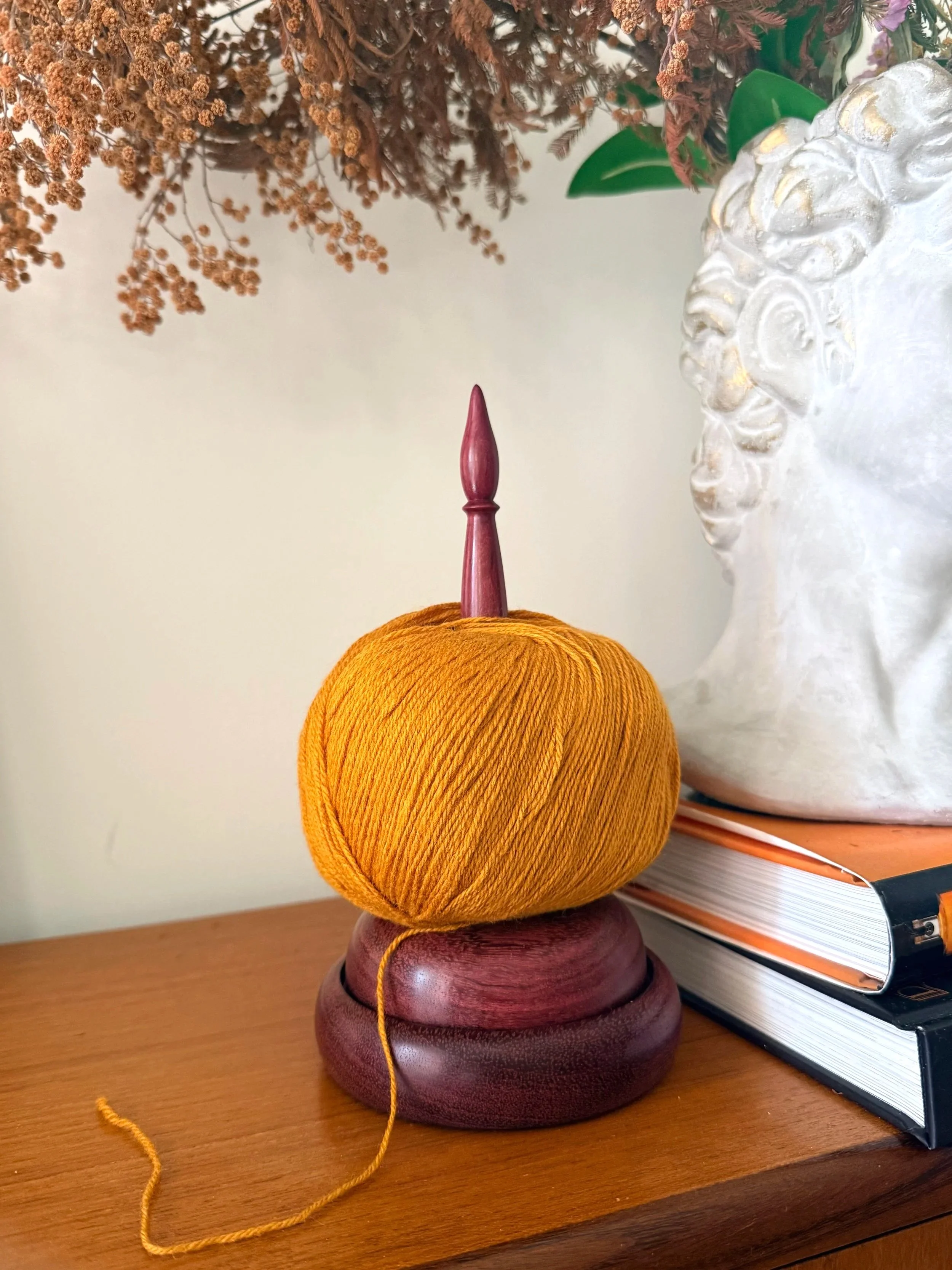 Perilla Wood Yarn Holder
