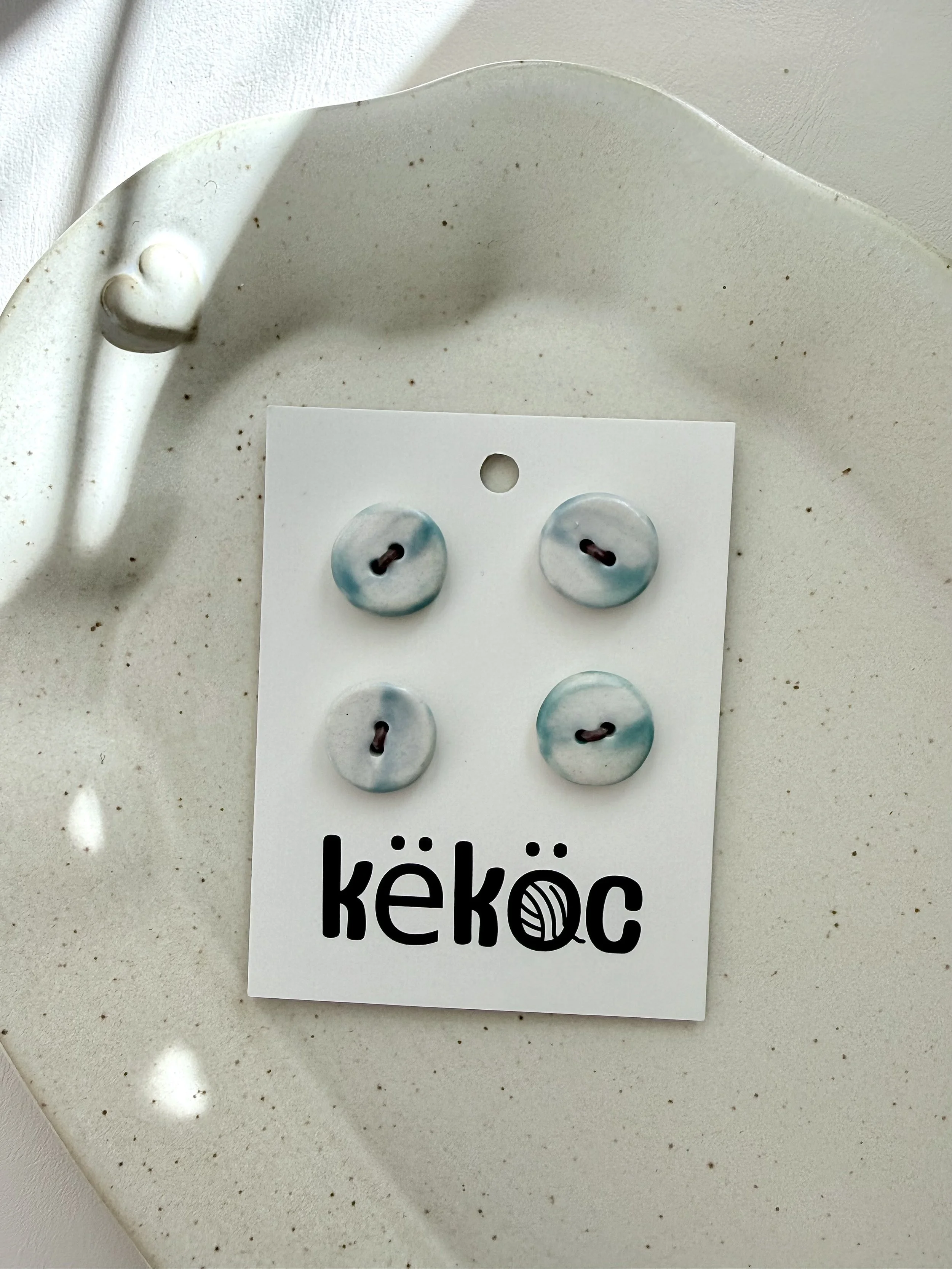 Këköc X Studio 900°C Ceramic Buttons- Celadon Glaze