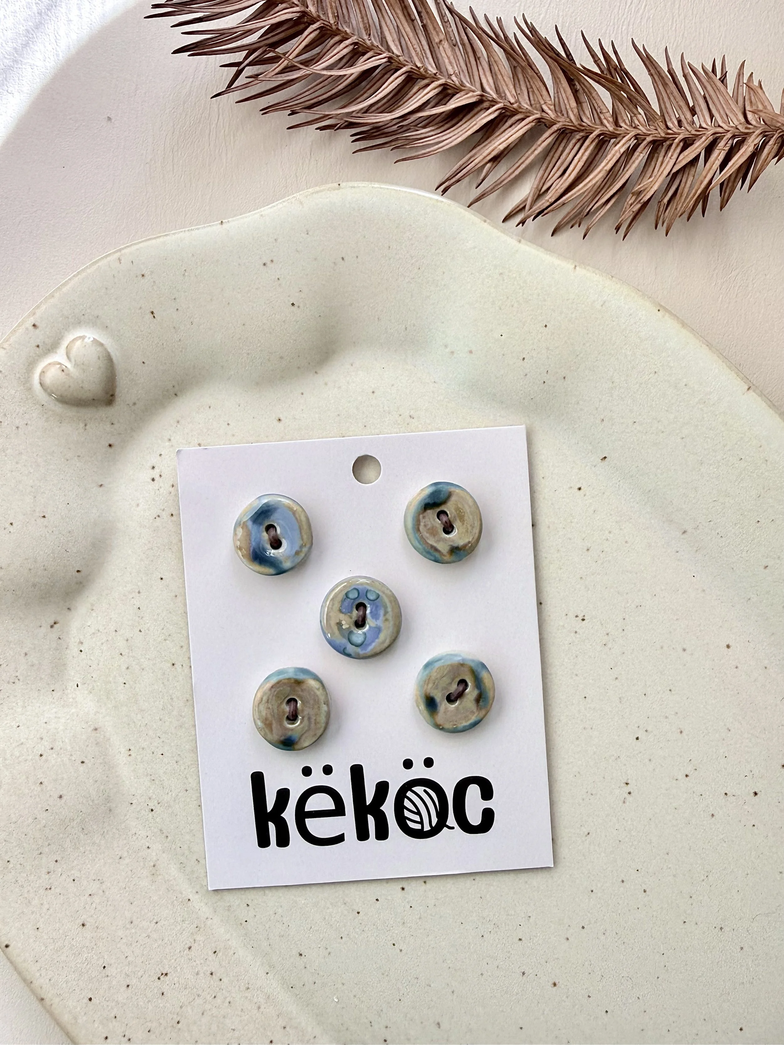 Këköc X Studio 900°C Ceramic Buttons- Sunset Bay