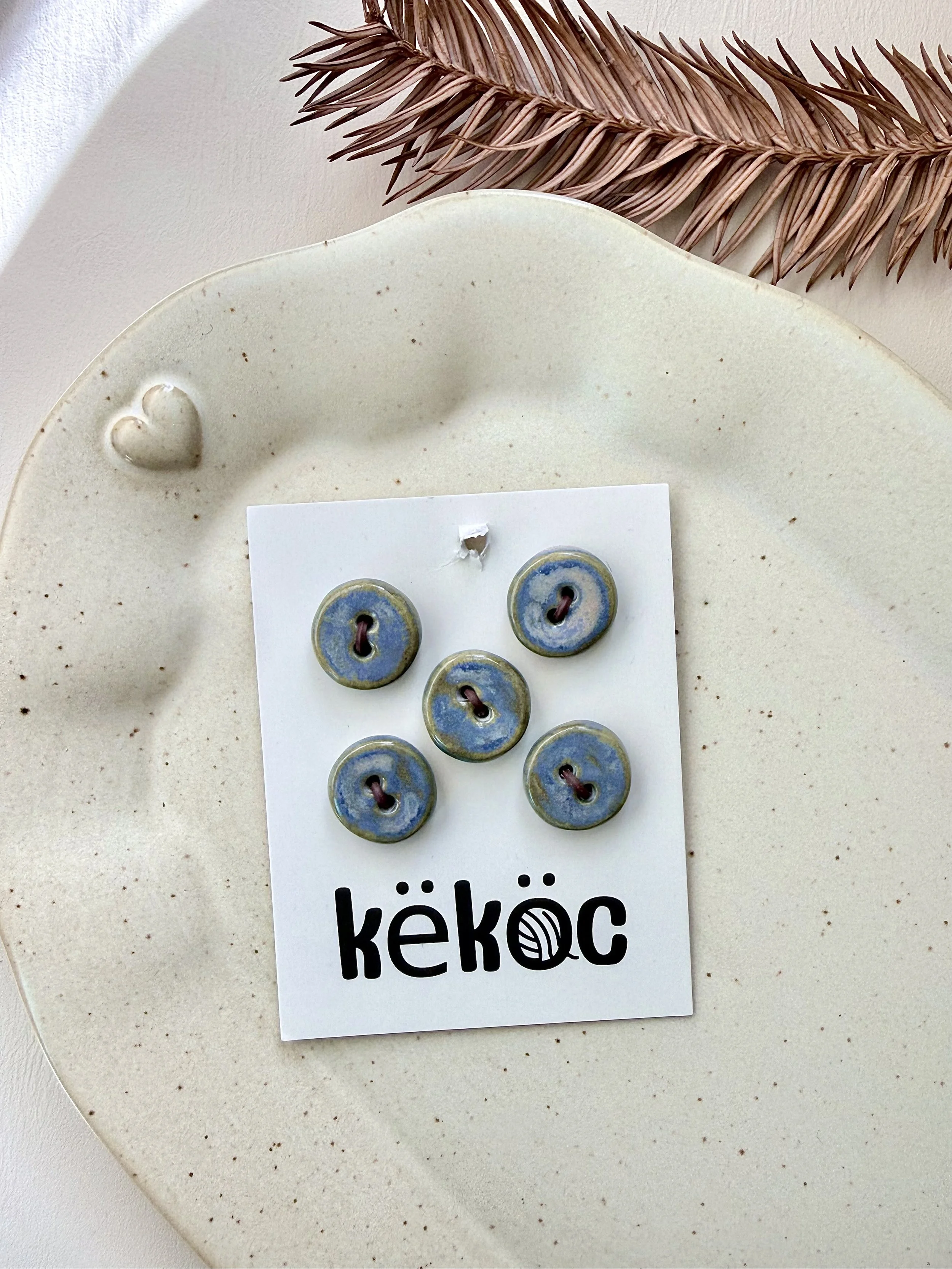 Këköc X Studio 900°C Ceramic Buttons- Mossy Wetland