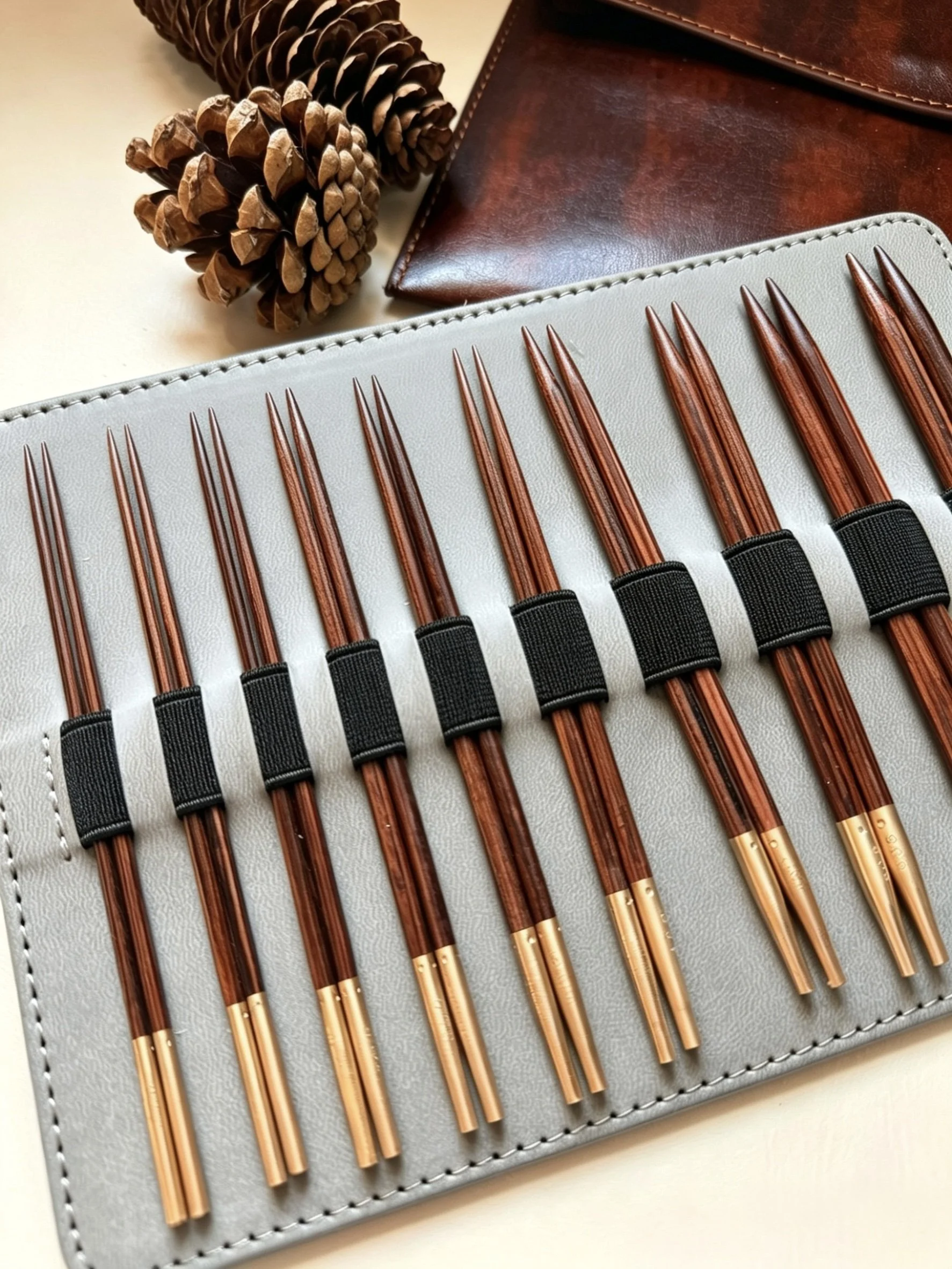 Walnut Interchangeable Circular Needle Set (10 Sizes)