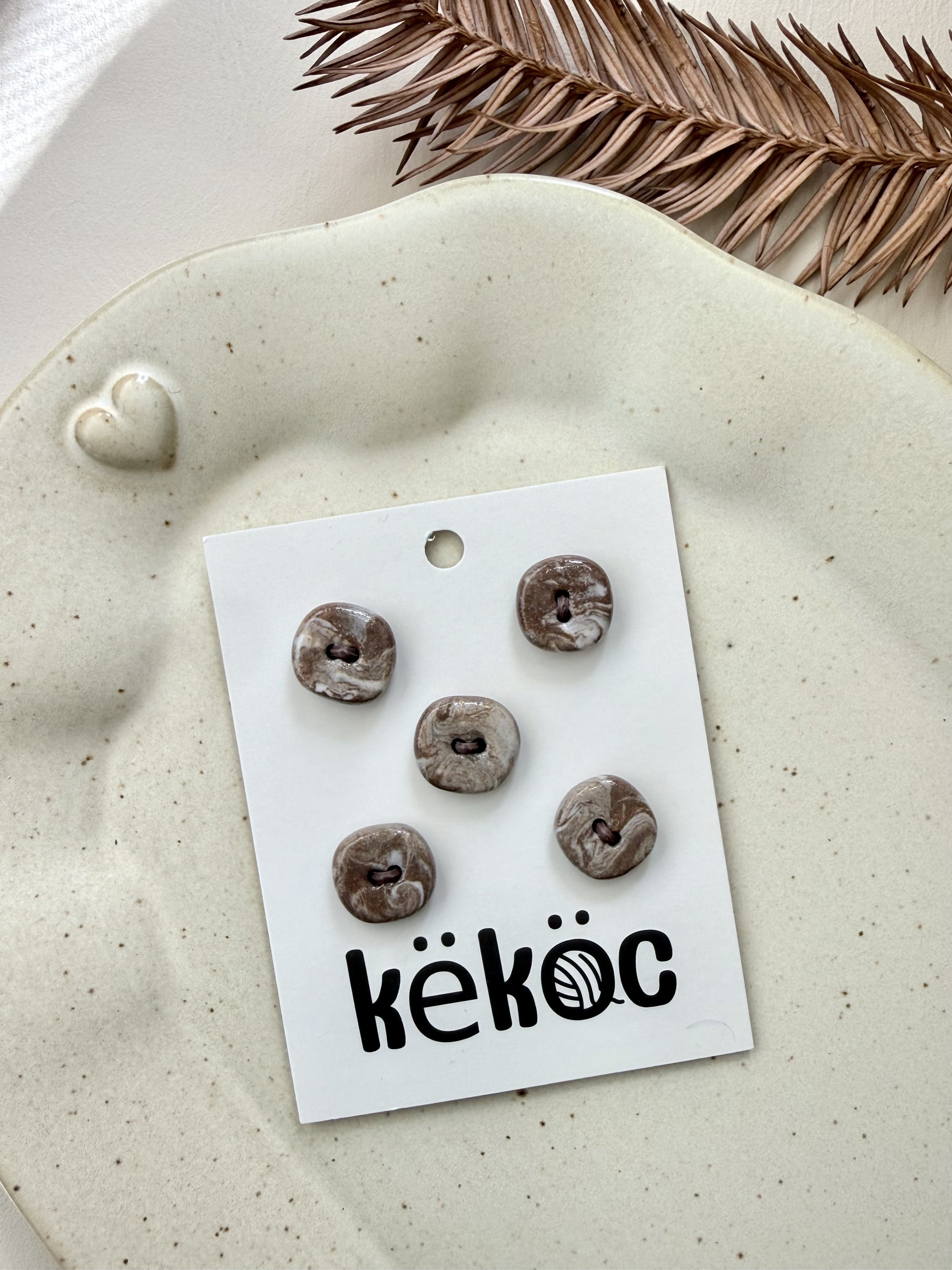 Këköc X Studio 900°C Ceramic Buttons- Liquid Marble