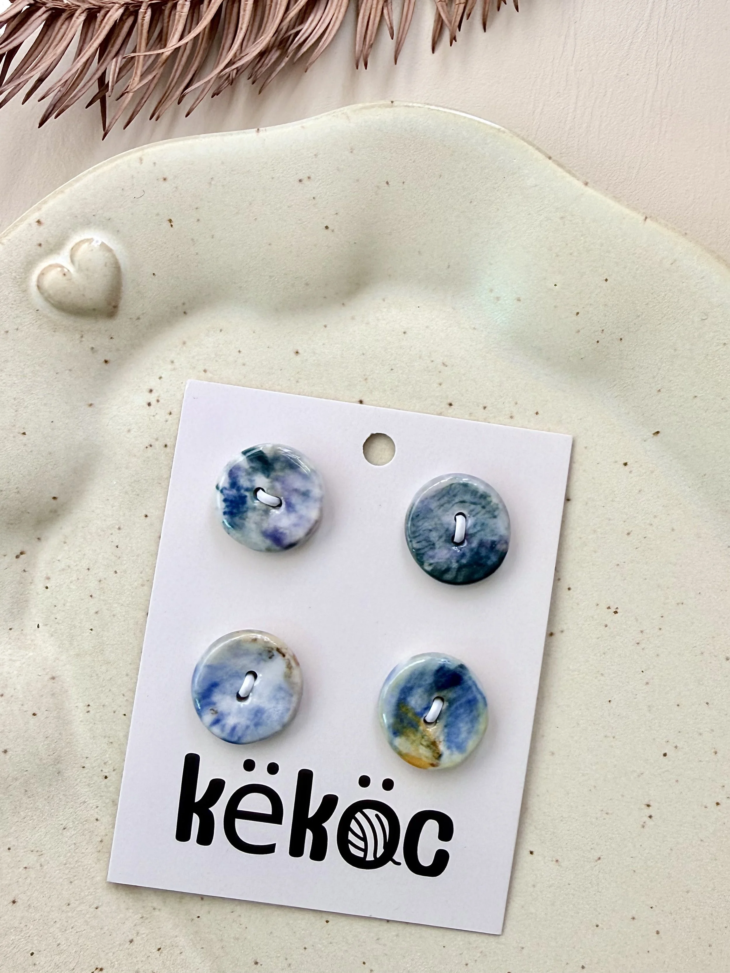 Këköc X Studio 900°C Ceramic Buttons- Lake Como