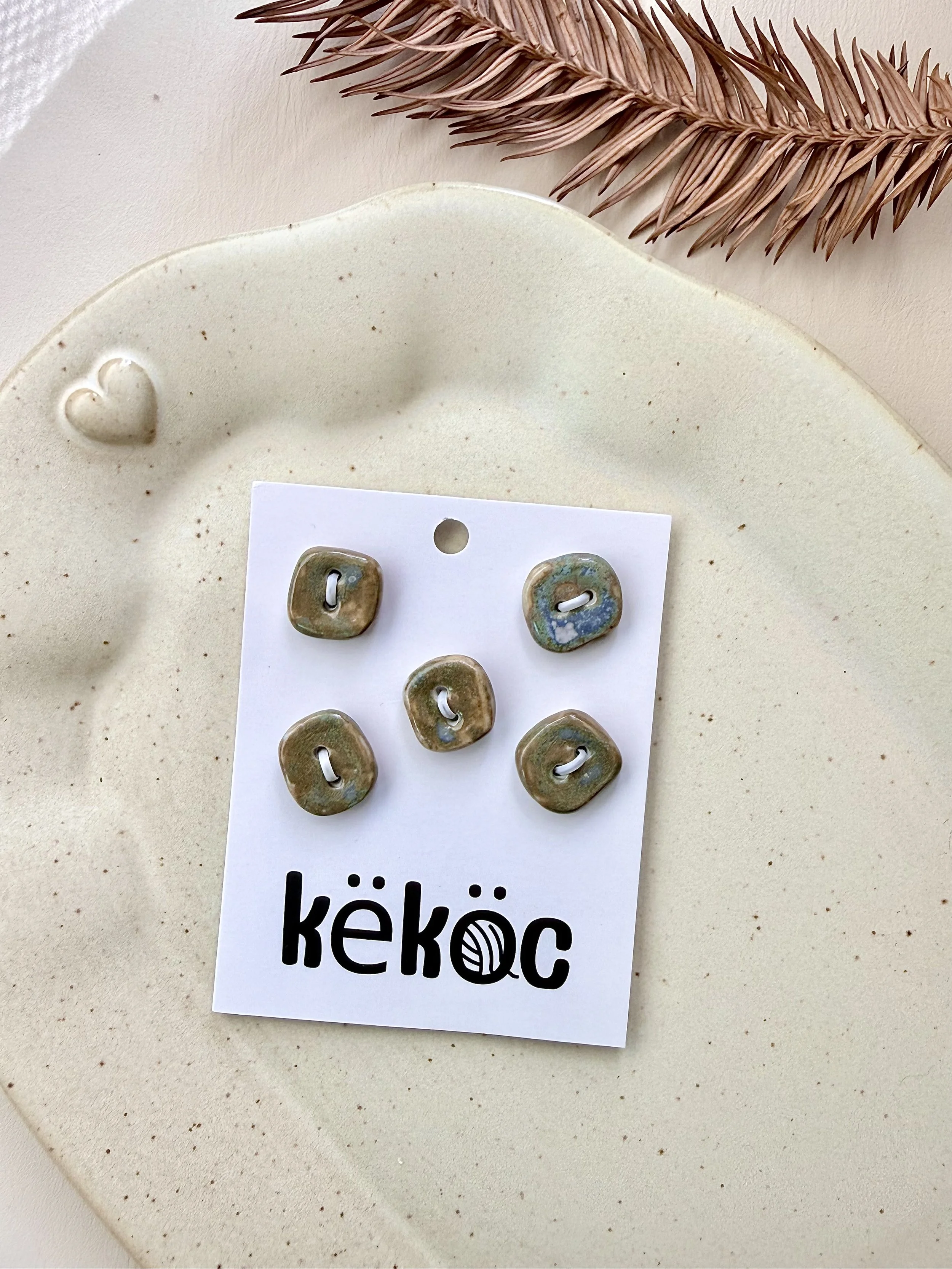 Këköc X Studio 900°C Ceramic Buttons- Hidden Lakes