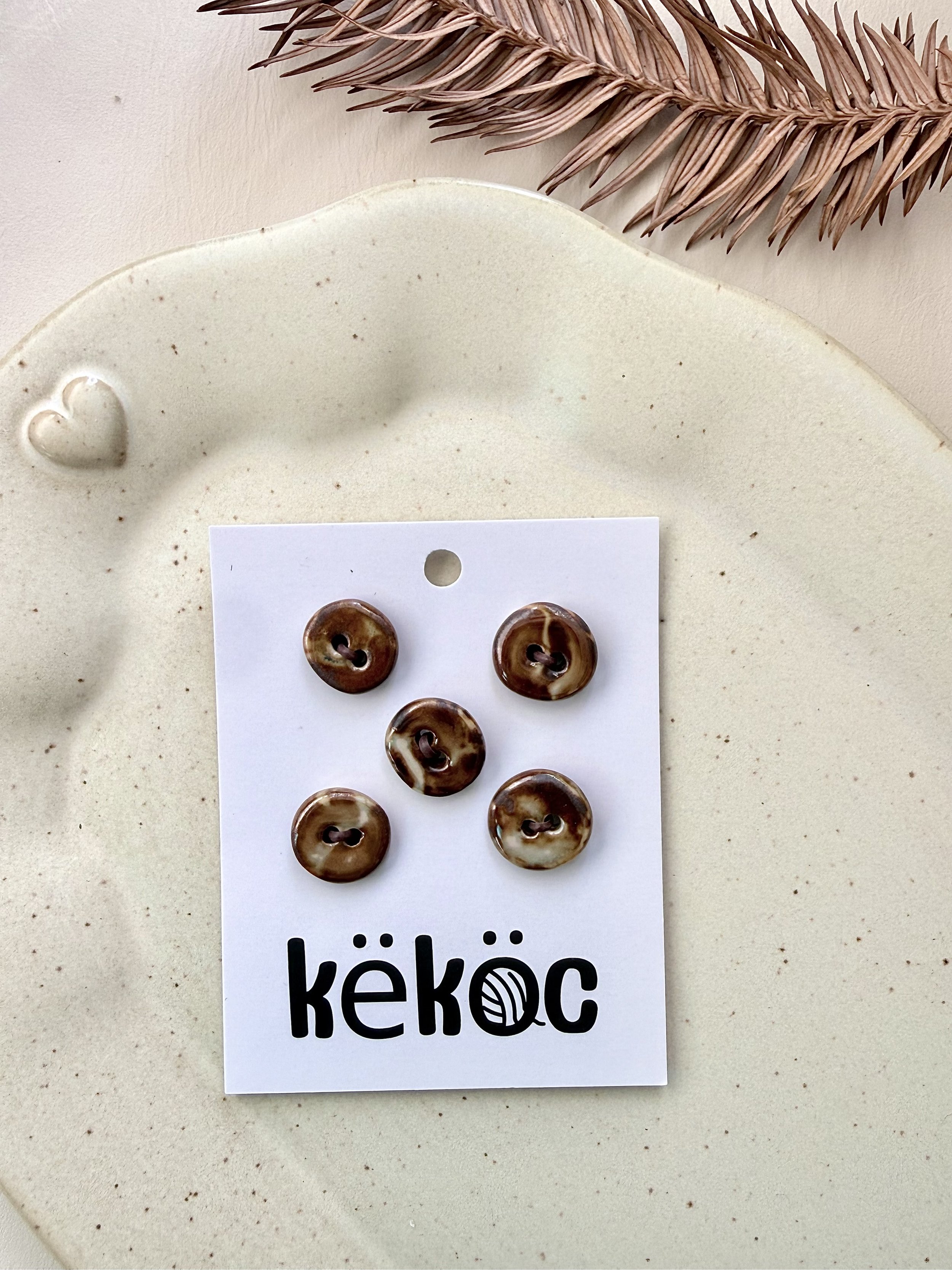 Këköc X Studio 900°C Ceramic Buttons-Butterscotch