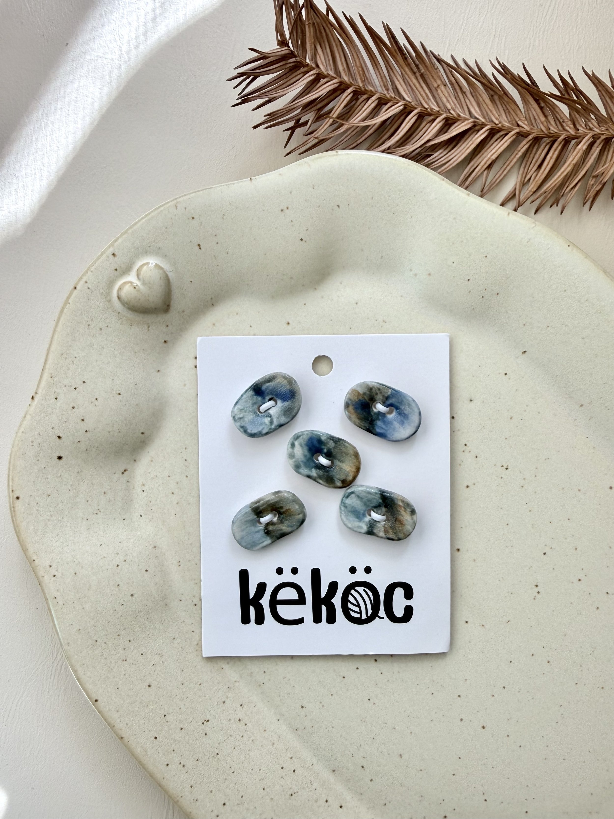 Këköc X Studio 900°C Ceramic Buttons- Les Nymphéas