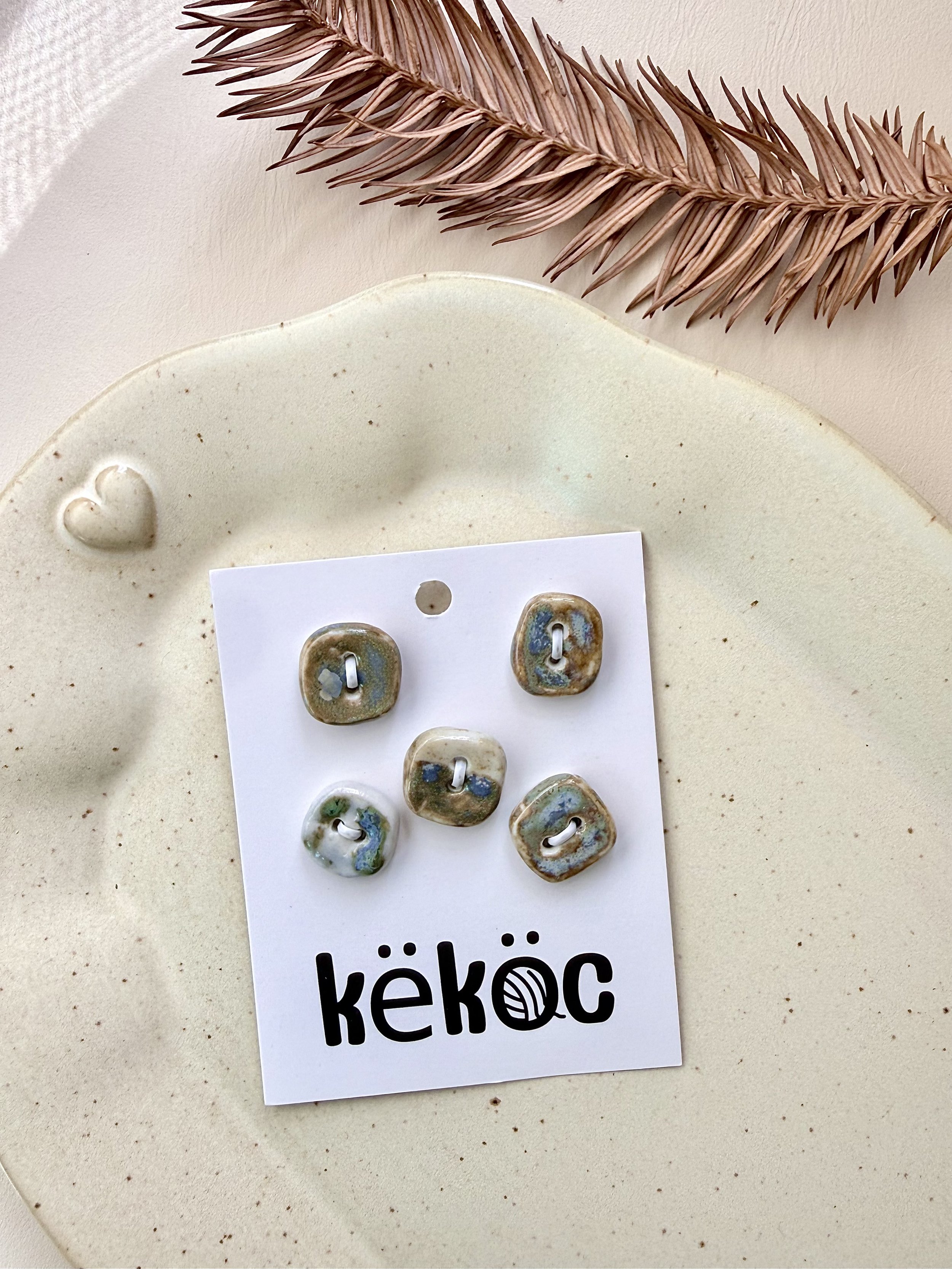 Këköc X Studio 900°C Ceramic Buttons- Lake Biwa