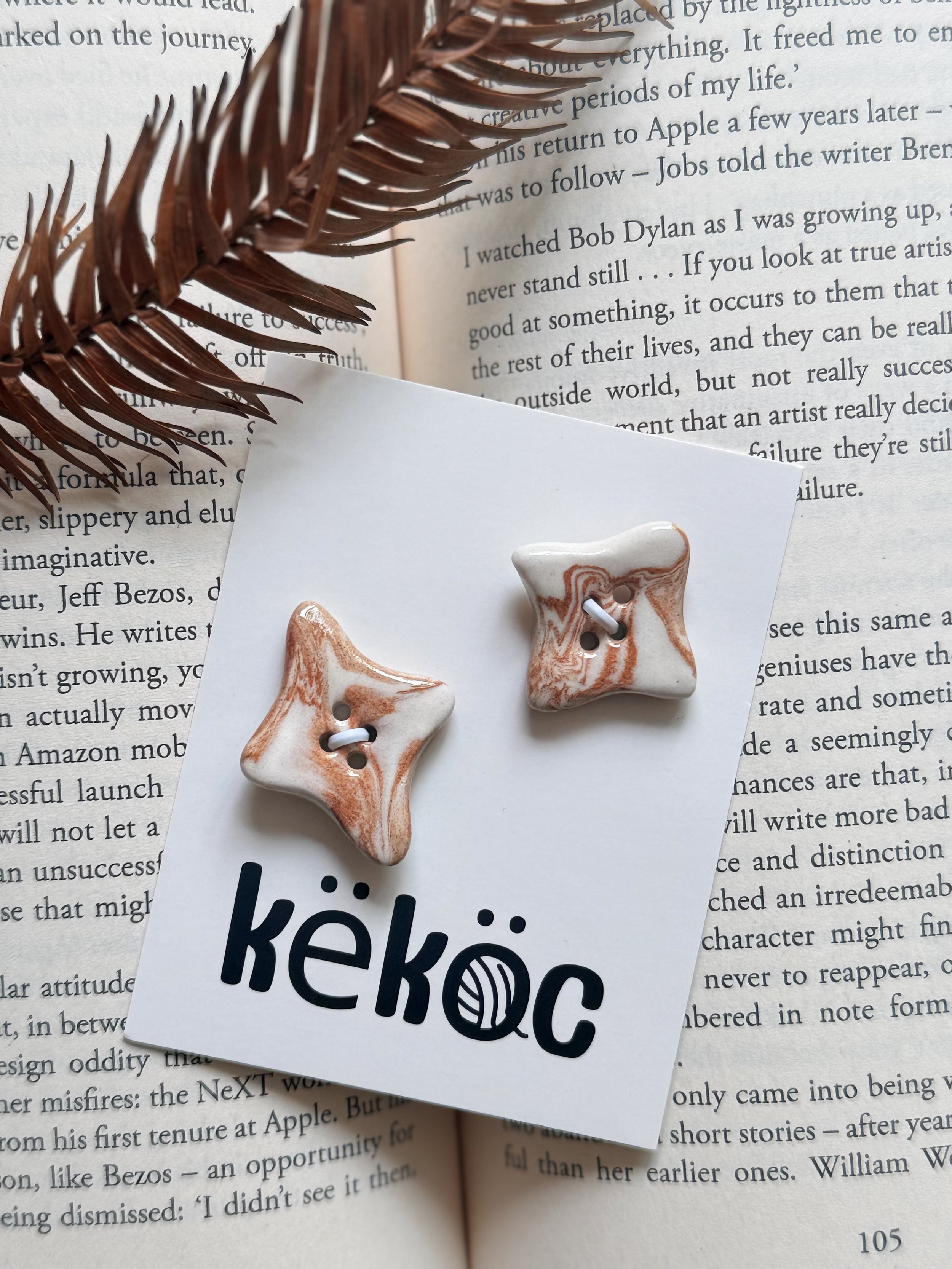 Këköc X Studio 900°C Ceramic Buttons- Mocha Star
