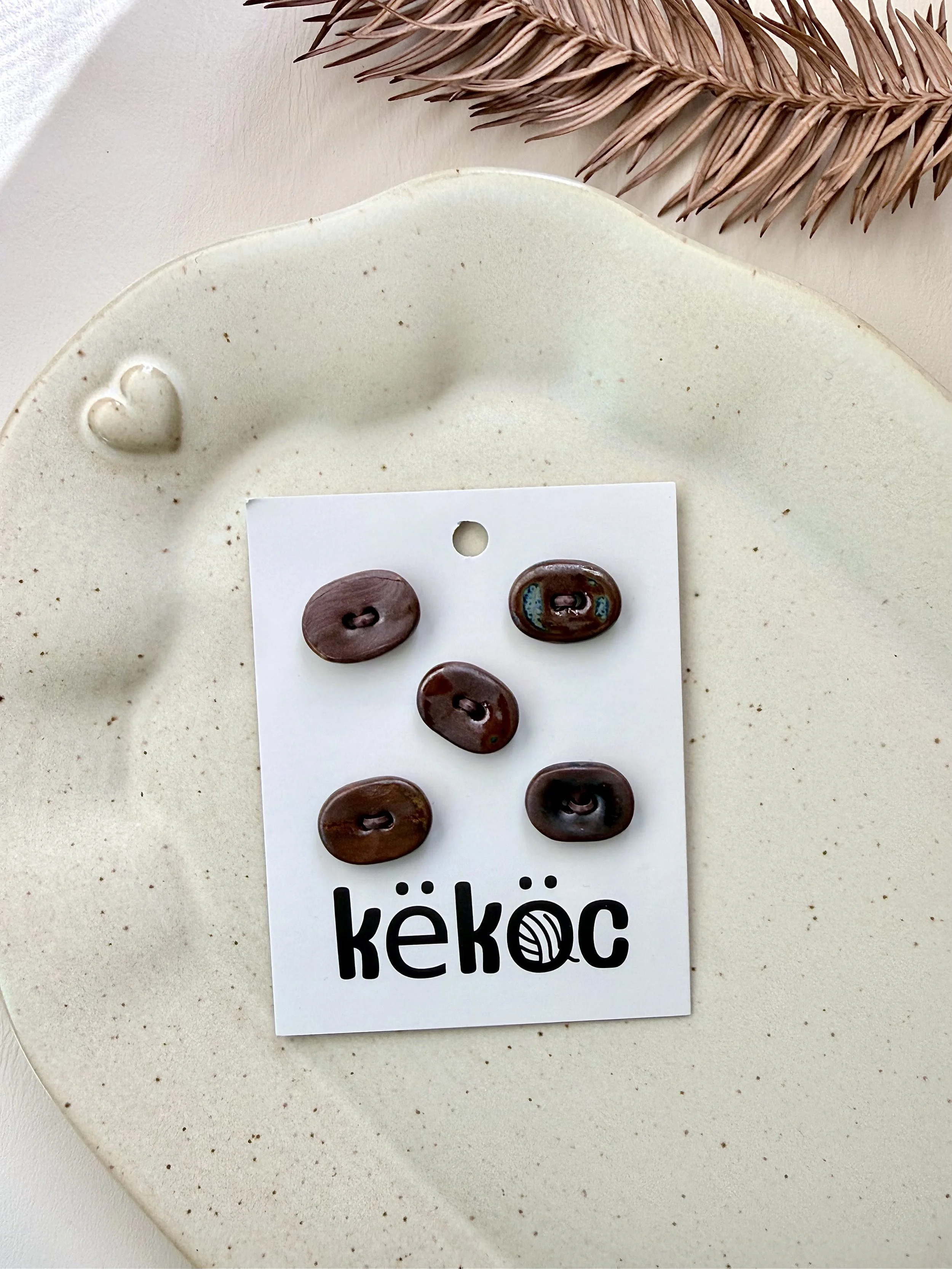 Këköc X Studio 900°C Ceramic Buttons- Terracotta Cliff