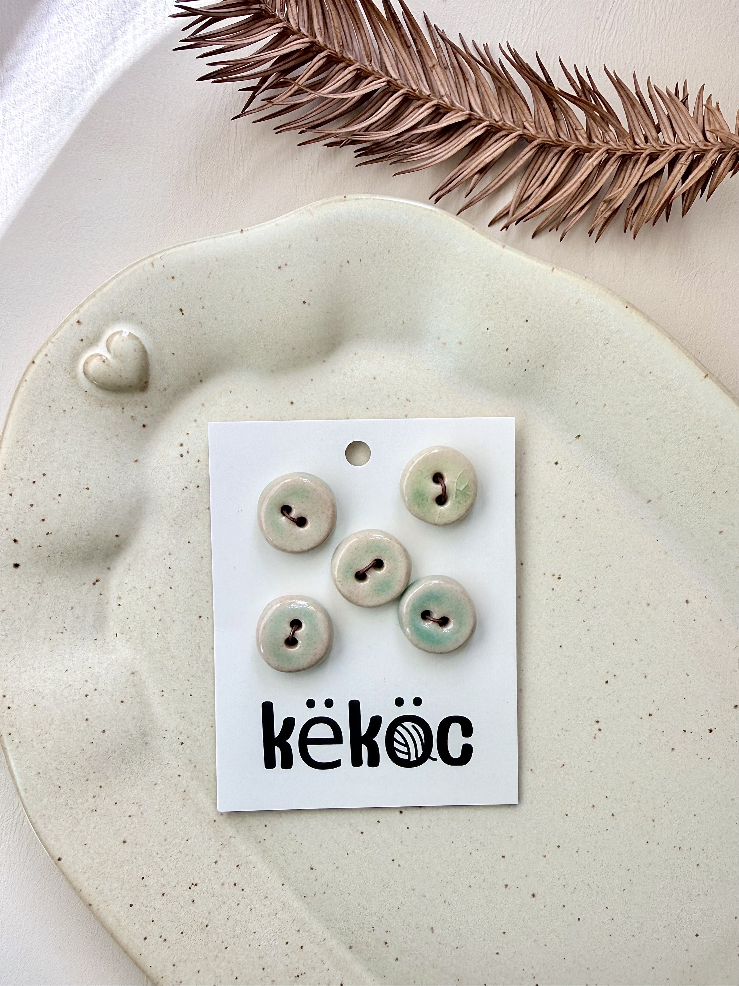 Këköc X Studio 900°C Ceramic Buttons- Matte Asa