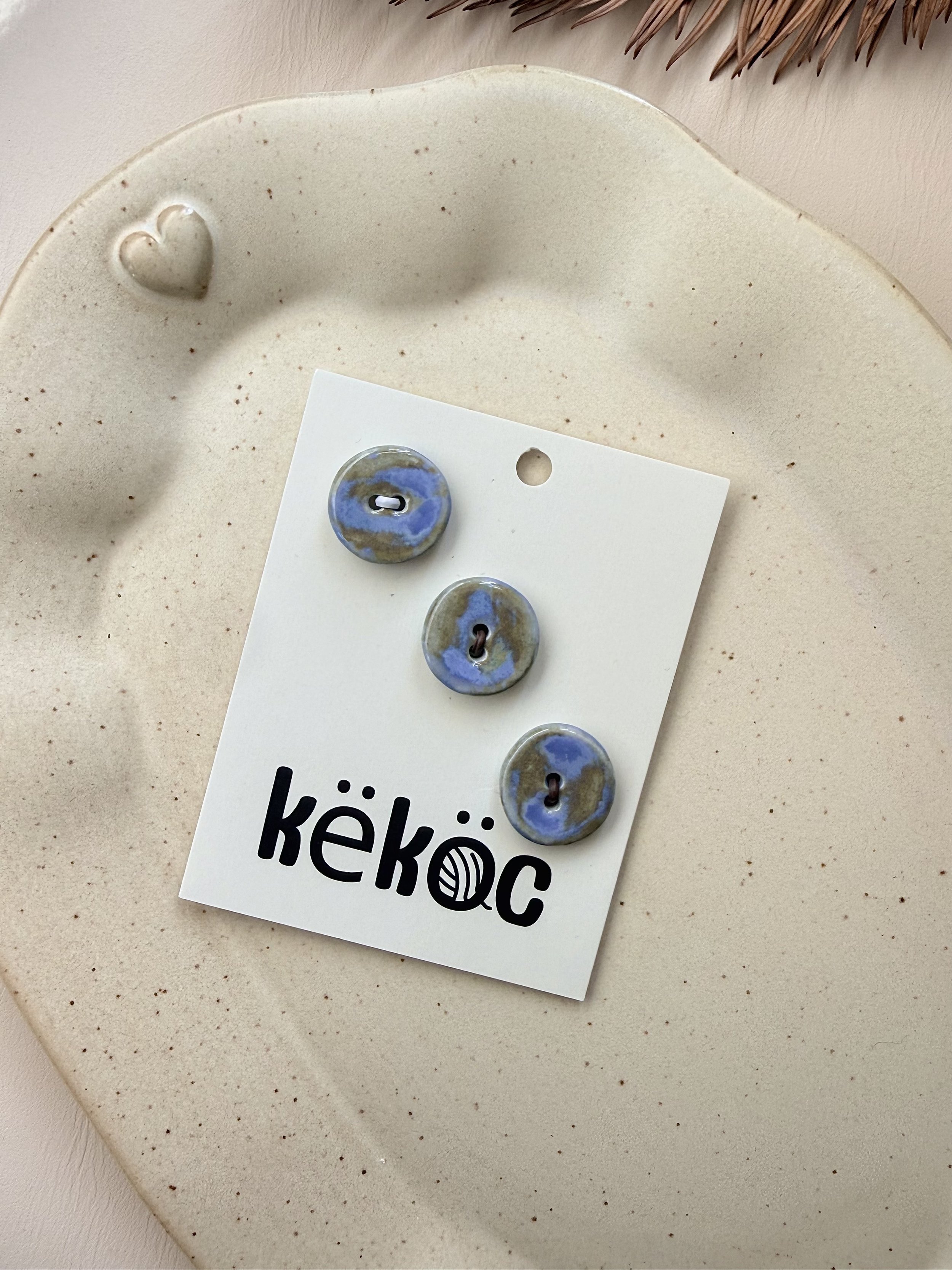 Këköc X Studio 900°C Ceramic Buttons- Sky Halo