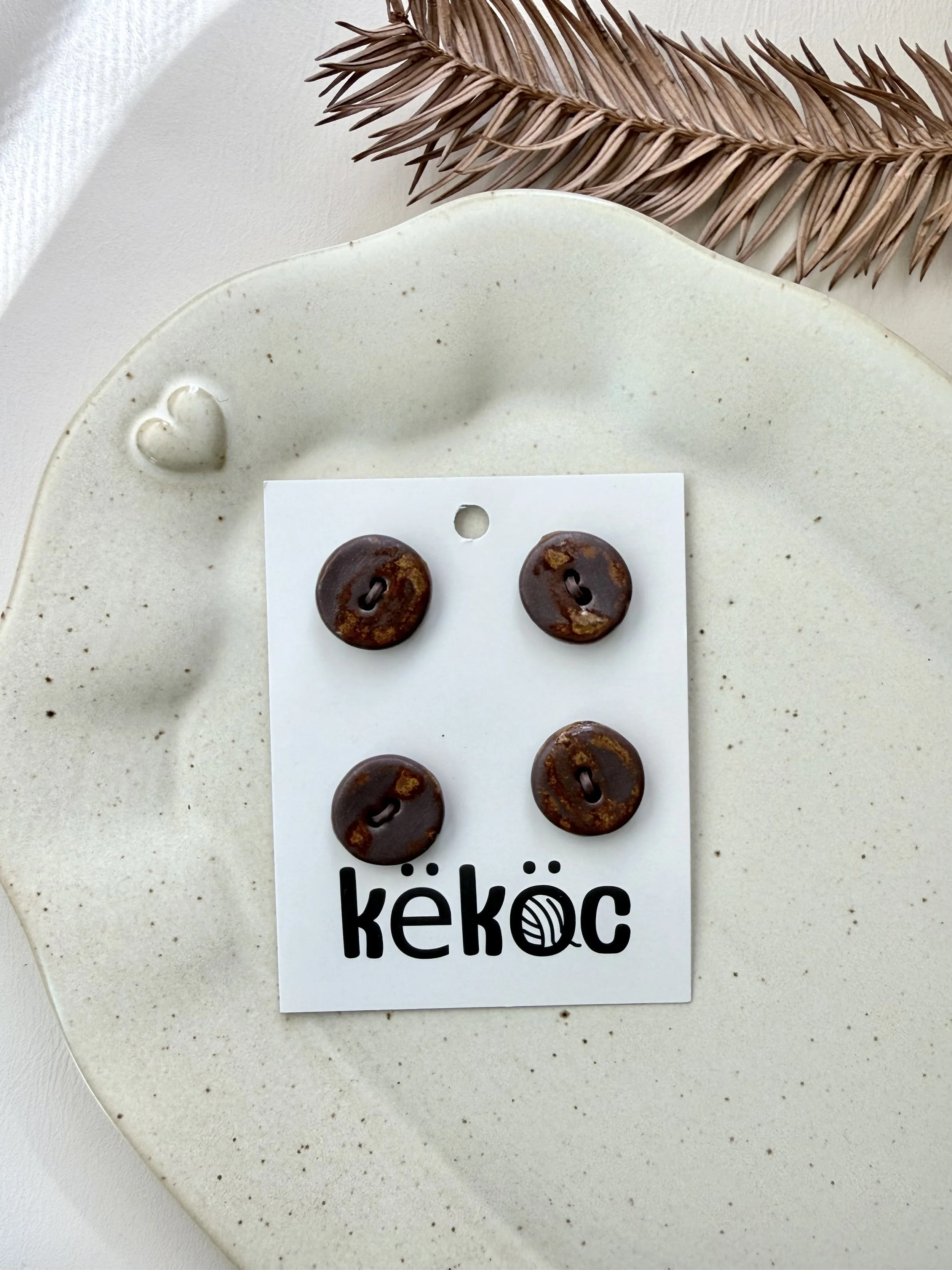 Këköc X Studio 900°C Ceramic Buttons- Weathered Rock