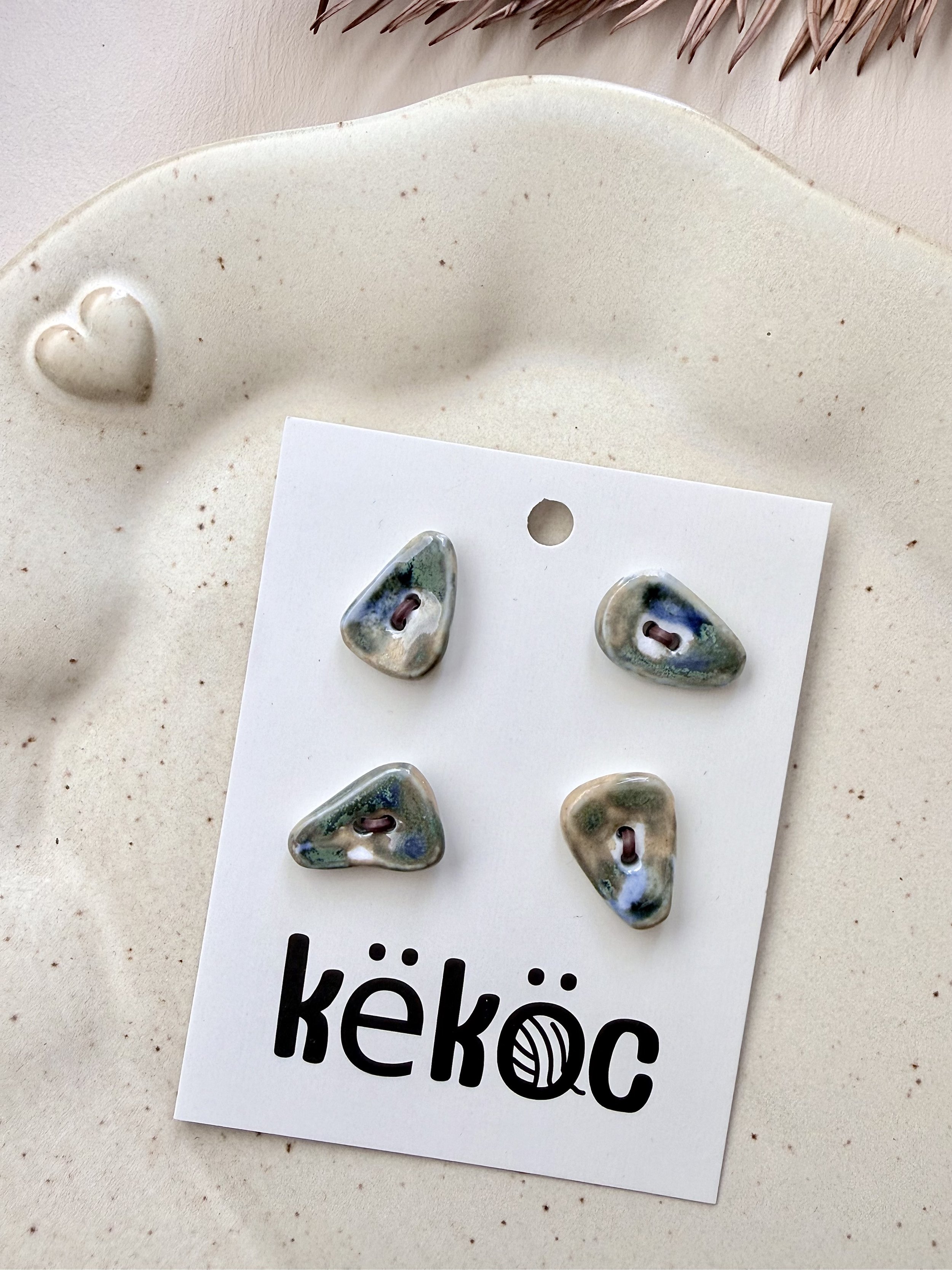 Këköc X Studio 900°C Ceramic Buttons- Caspian Sea