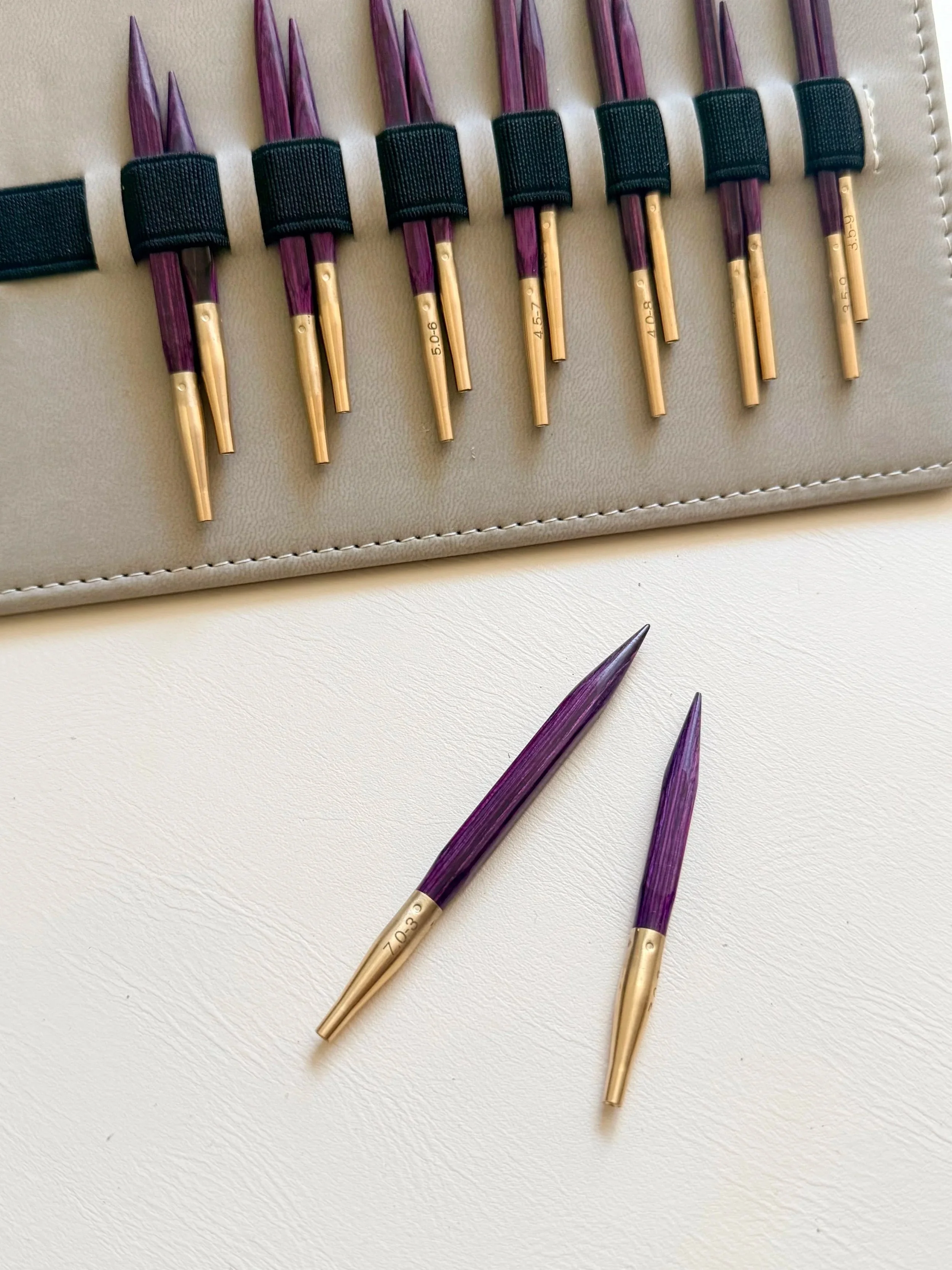 Carré Mini Cubics Rosewood Interchangeable Needle Set (9 Sizes)