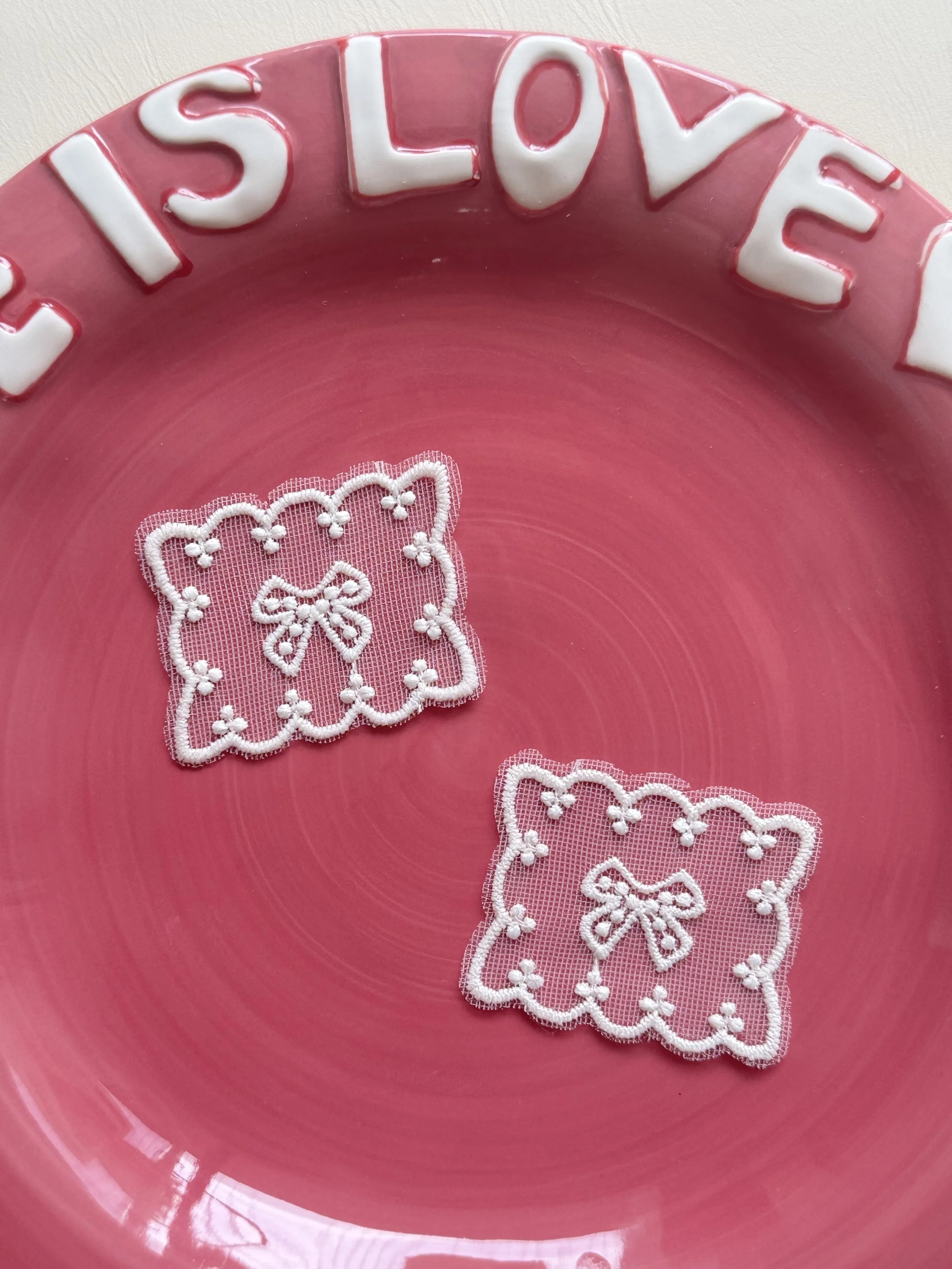 Sewing Labels - French Lace Bow