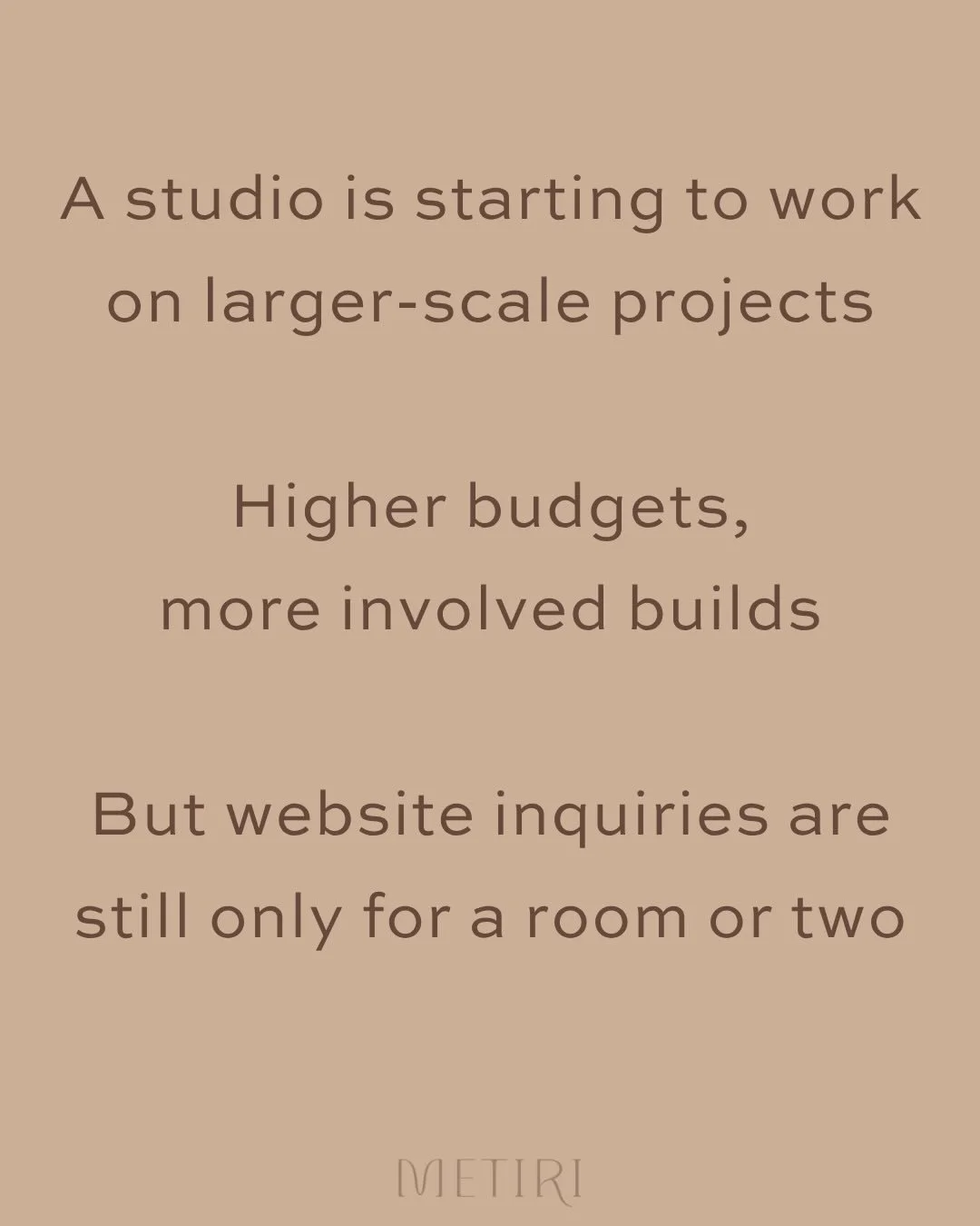 New client convos&hellip;
If your inquiry form hasn&rsquo;t evolved with your work, your inquiries won&rsquo;t either.
.
#interiordesigner 
#businessofdesign