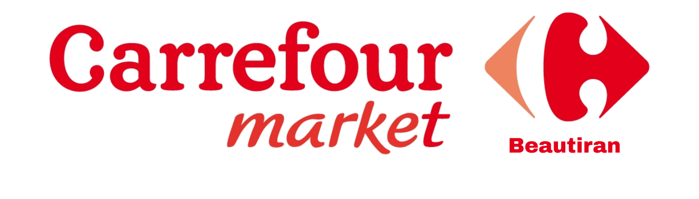 Logo de Carrefour Market avec le texte en rouge et une icône de chariot