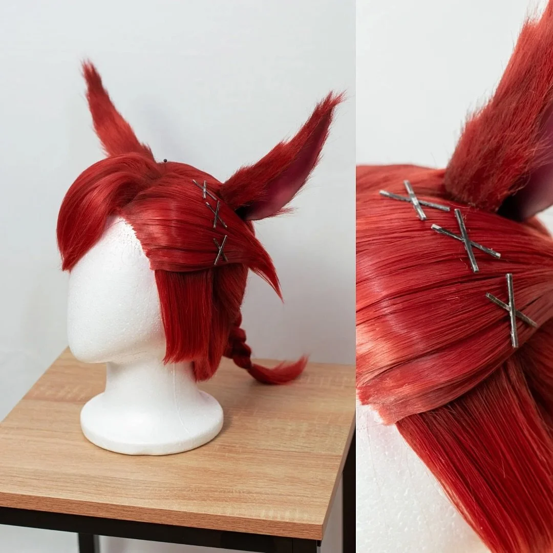 Styled a wig for my (maybe upcoming?!) G&rsquo;raha Tia cosplay - swipe to see my process! ✂️

This was actually my first time crafting animal ears and boy...did I struggle at first. It took me three attempts to end up with something I liked. 
I basi