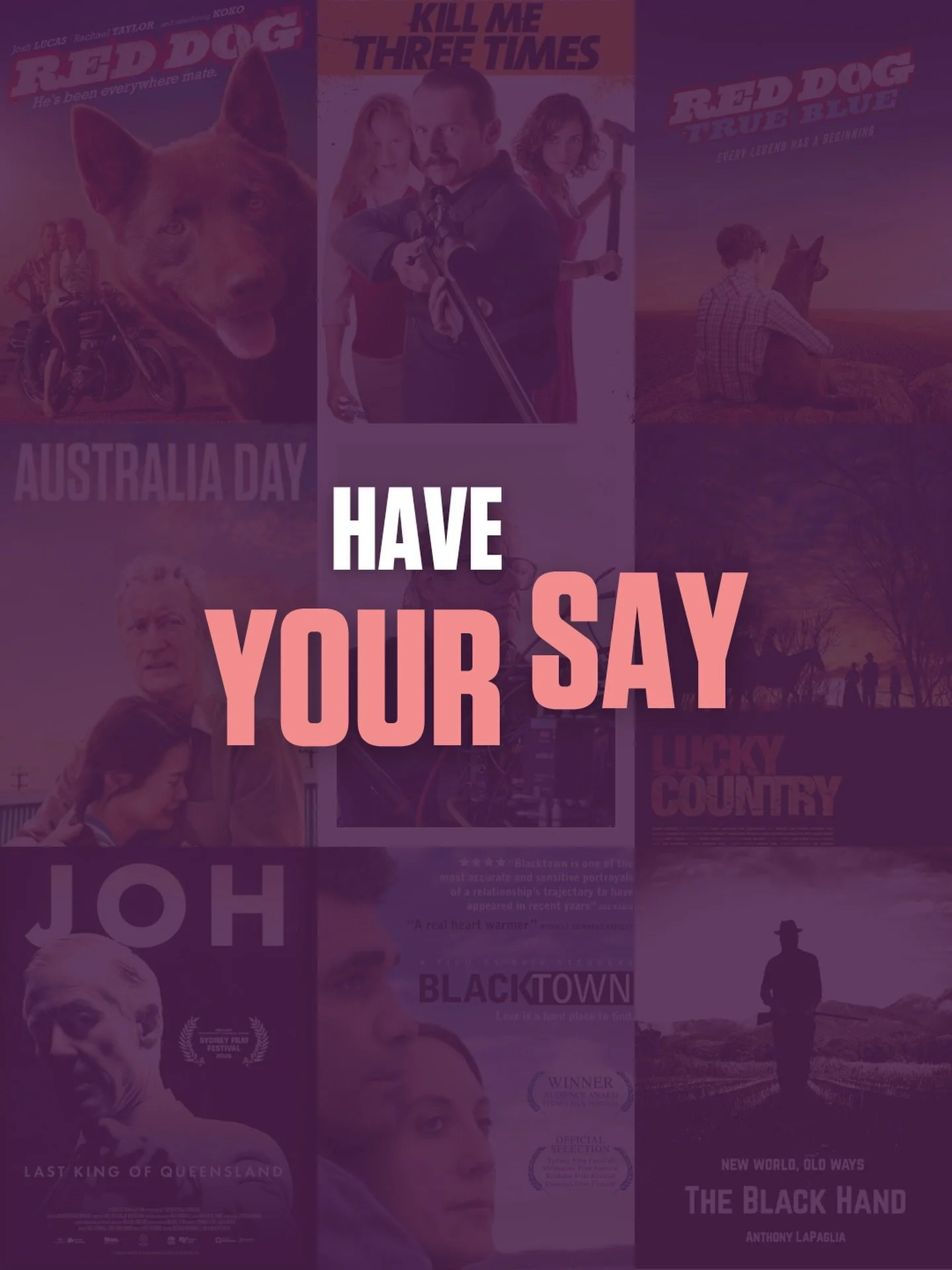 Lights, camera&hellip; your call 🎬 Help shape some of the Sunday 28 June program by voting for your top 3 Kriv Stenders films.

Head to the link in our bio or stories, it&rsquo;ll only take a few seconds.

Then drop a 🎬 in the comments if you&rsquo
