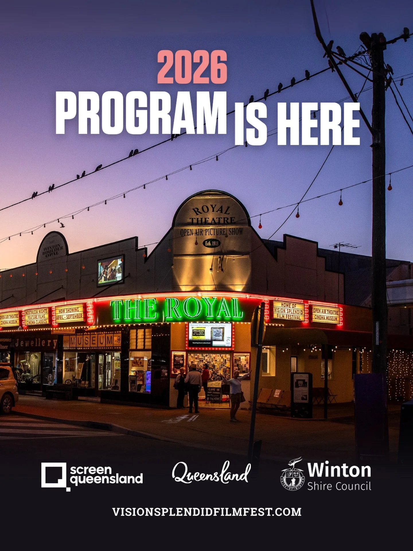 It&rsquo;s time, visionaries! The first films and events for the 2026 Vision Splendid Outback Film Festival have officially dropped.

Head to visionsplendidfilmfest.com/program to explore the titles you&rsquo;ve been waiting for 👀

More events and w