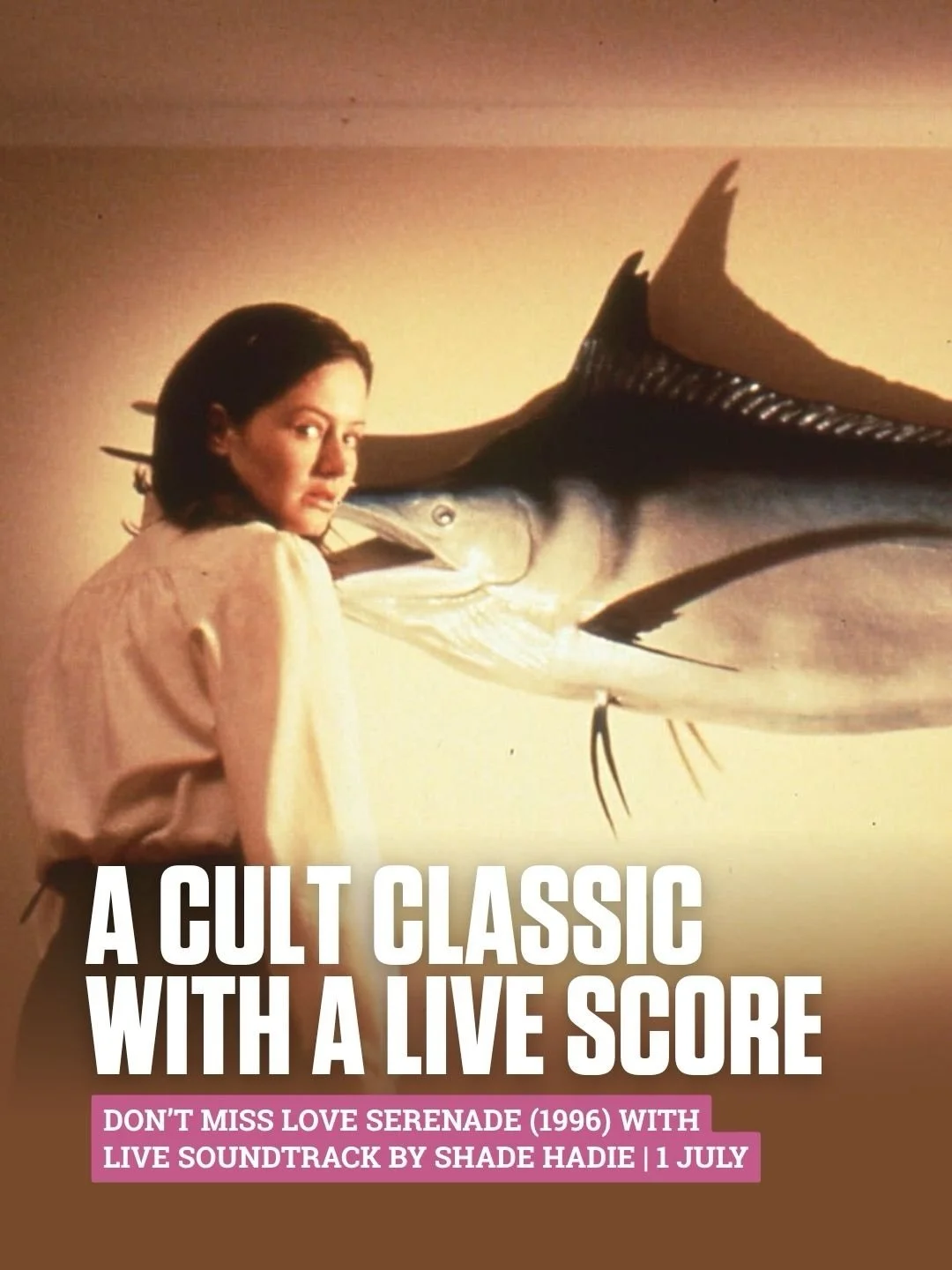 Two sisters, one radio DJ, a tiny river town. And a lingering question: is he actually a fish? Love Serenade is one of Australia&rsquo;s most delightfully strange and unforgettable cult comedies, and this year we&rsquo;re giving it the full live-scor