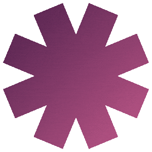 A purple starburst pattern with a gradient background.