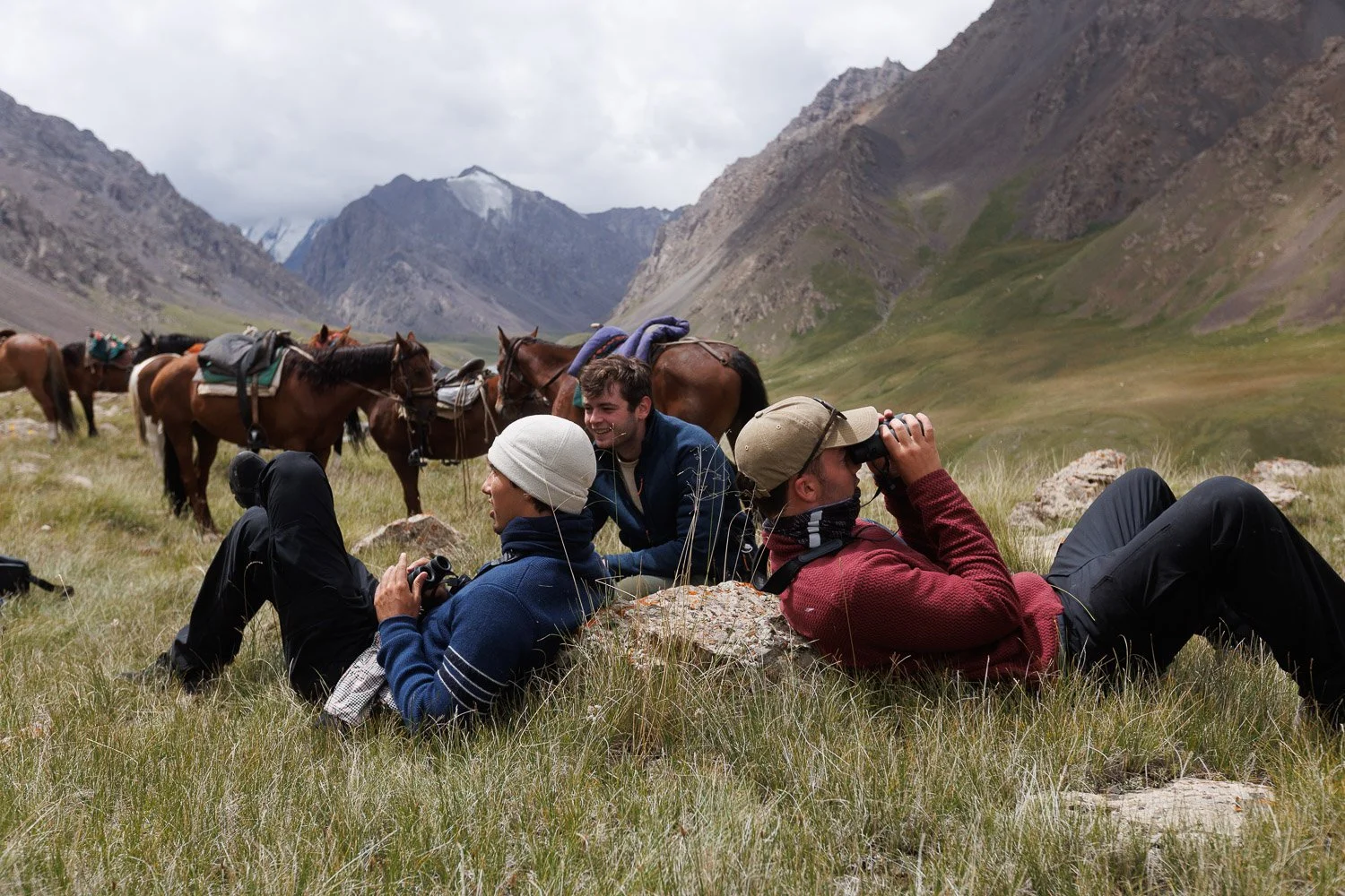 Kyrgyz mountains in the Tien Shan range where snow leopards can be tracked