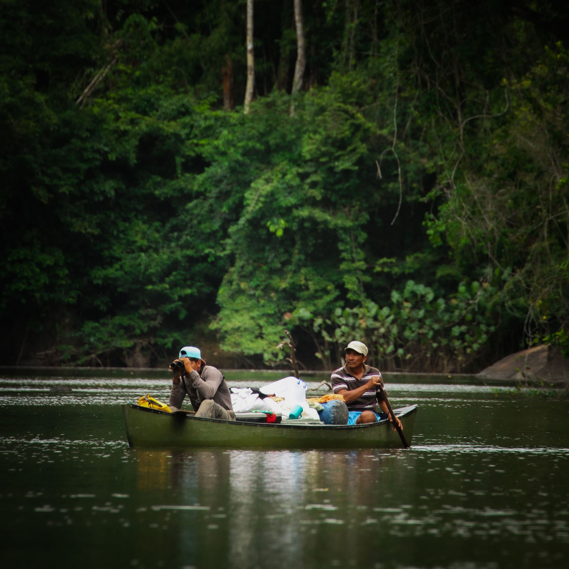 Canoe in the Guyanese jungle on a small group tour