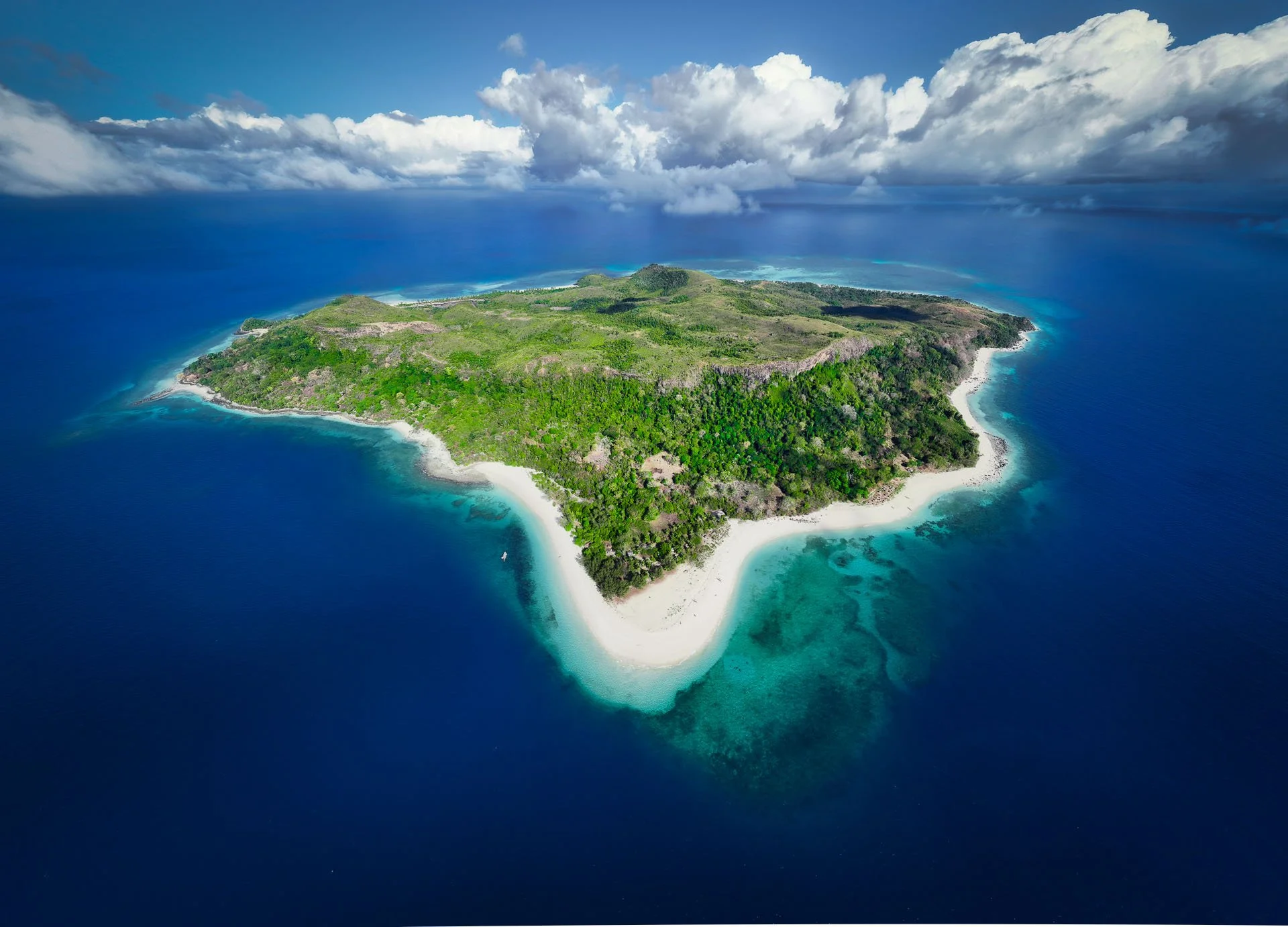 A remote island in Nosy Be Madagascar during a private marine safari adventure
