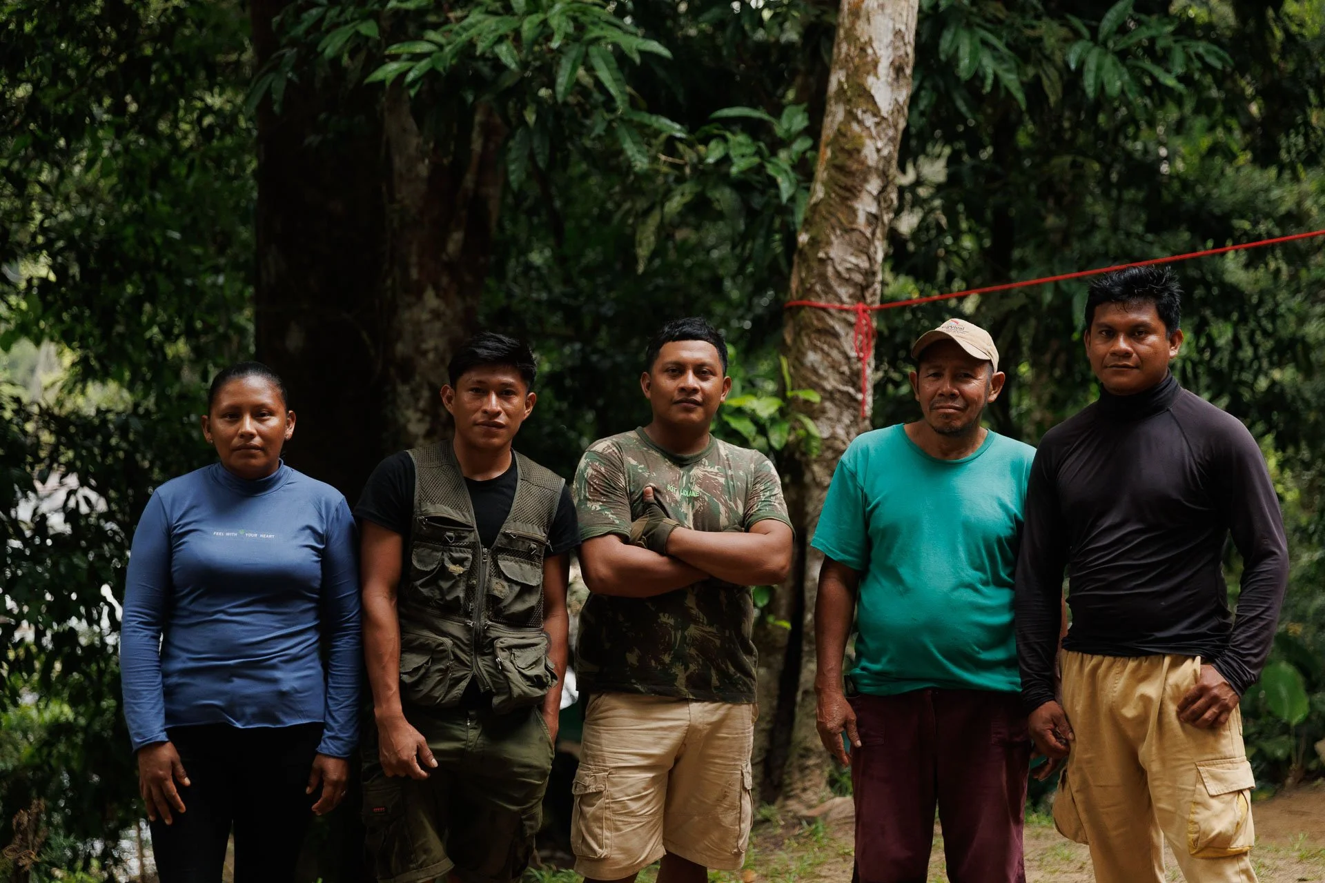 Katoka team members in the forest during a Guyana rainforest holiday