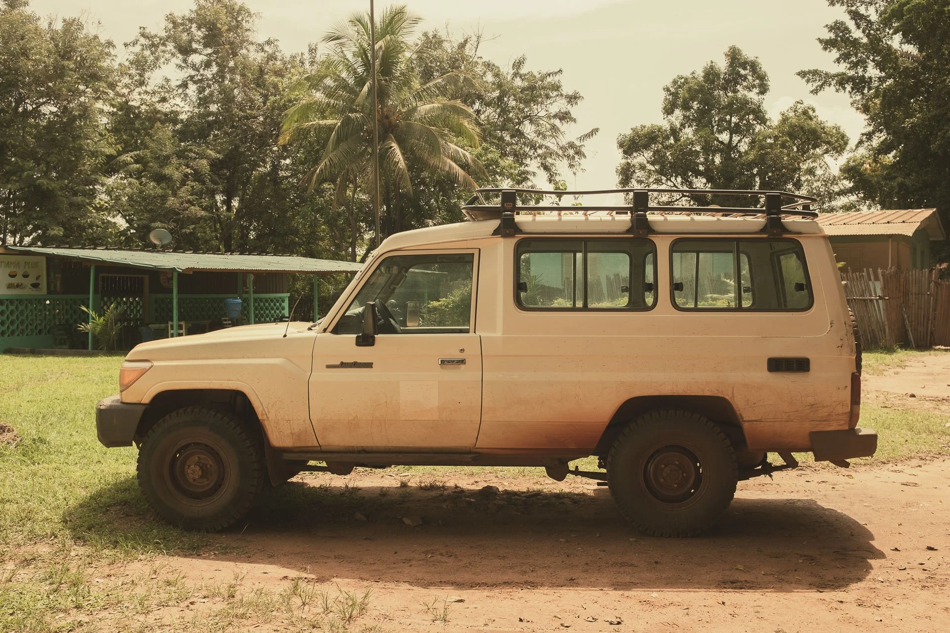 An offroad vehicle for tracking wildlife in remote places