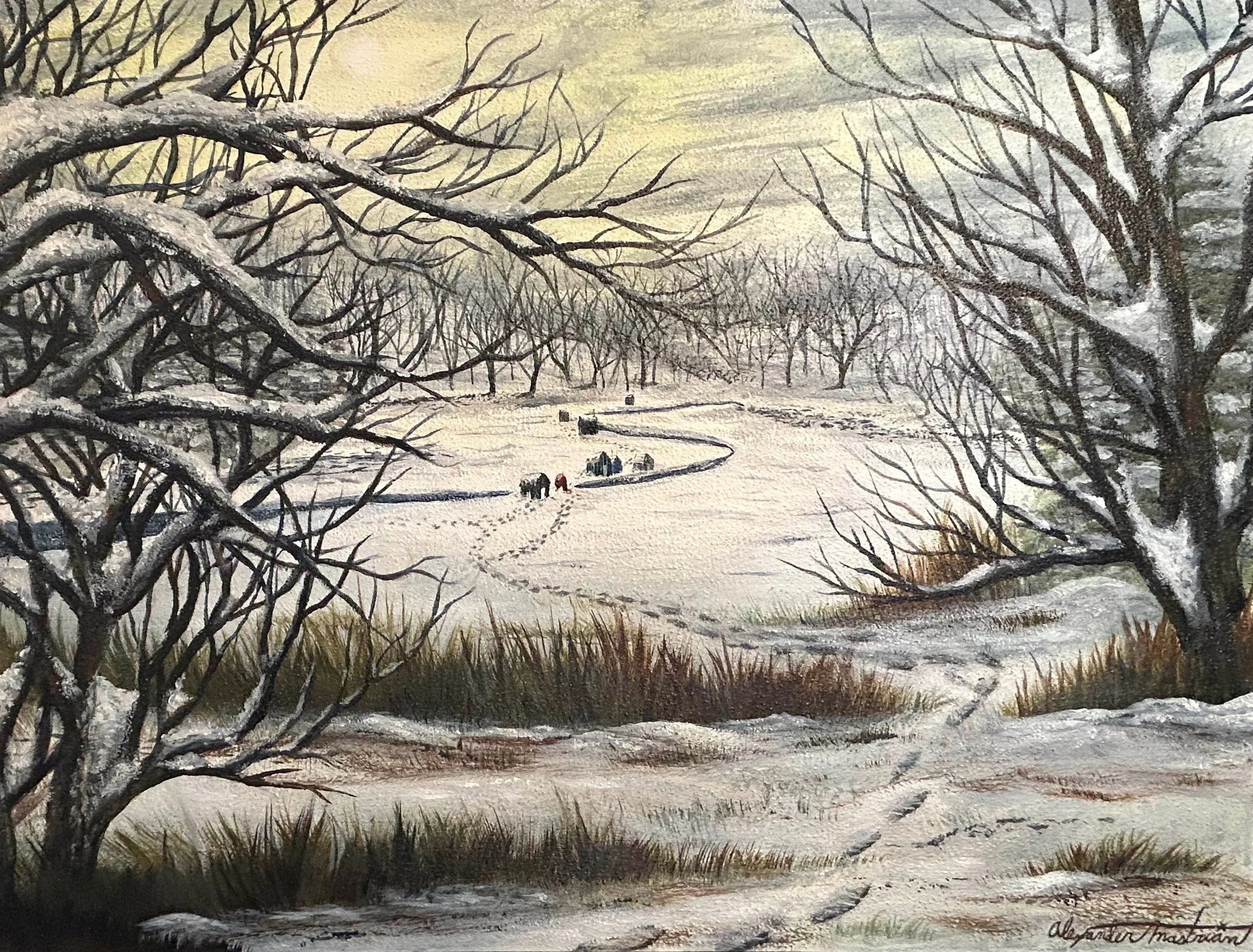 Ice-Fishing-Maine-Acrylic-©Alexander-Mastrian-2026-All-Rights-Reserved-Do-Not-Copy-Alter-Redistribute-without-Permission.JPG
