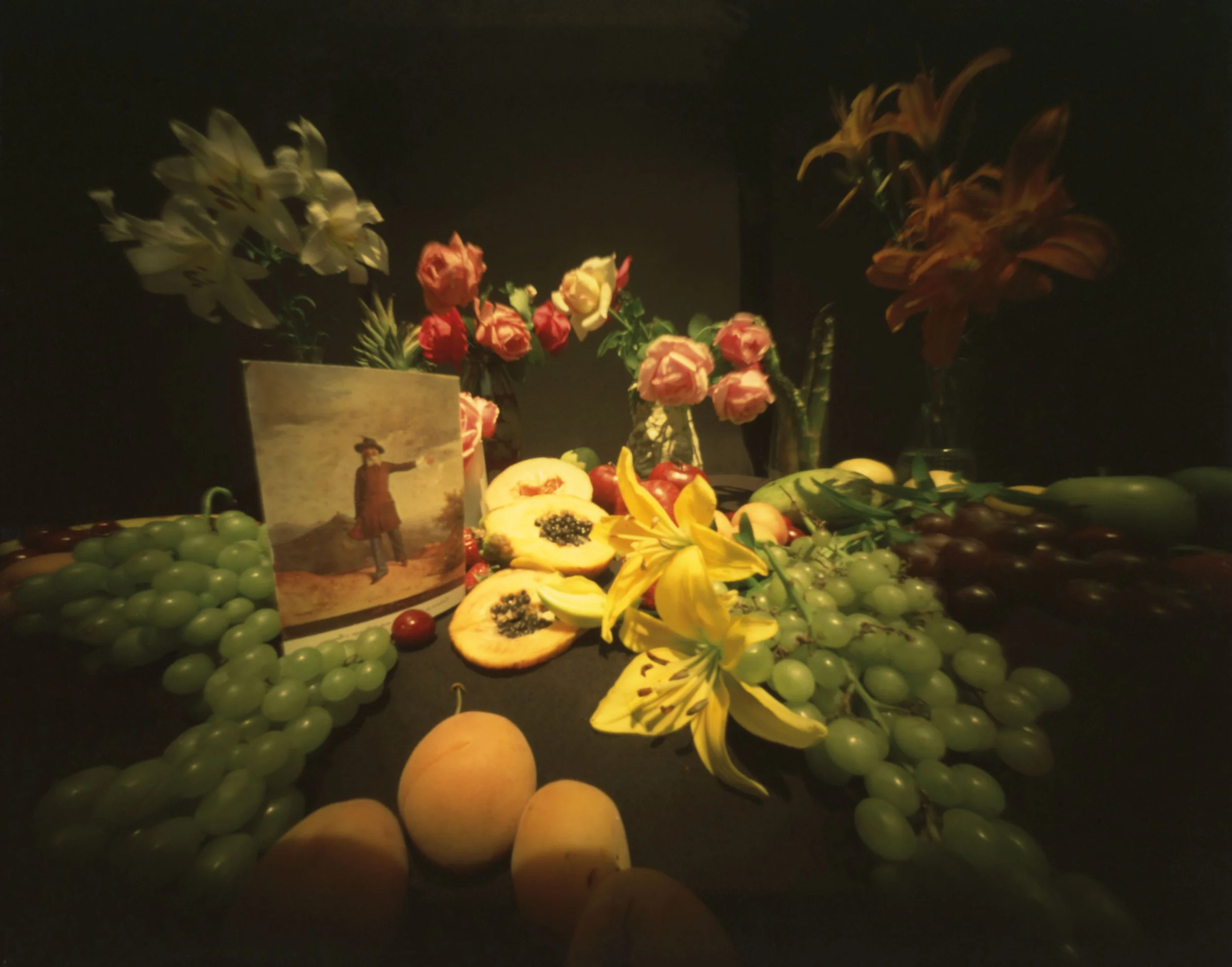 Wright.WillieAnne_DirectPositive-Richmond, Virginia Fruits and Flowers with Postcard, 6.08.1981.jpg