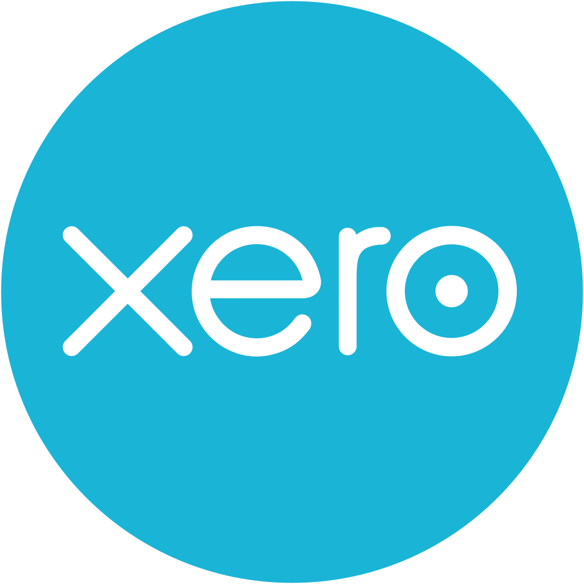 A blue circular logo with the word 'xero' in white across the center.