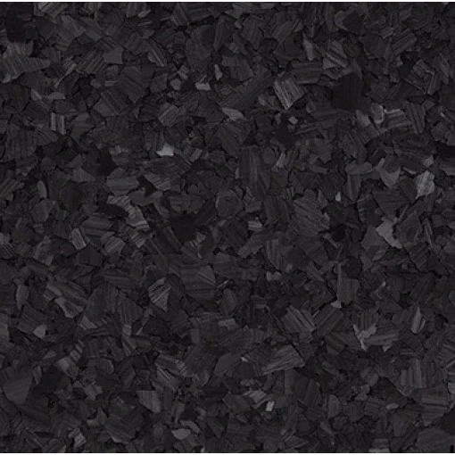 Dark black decorative epoxy floor flake blend