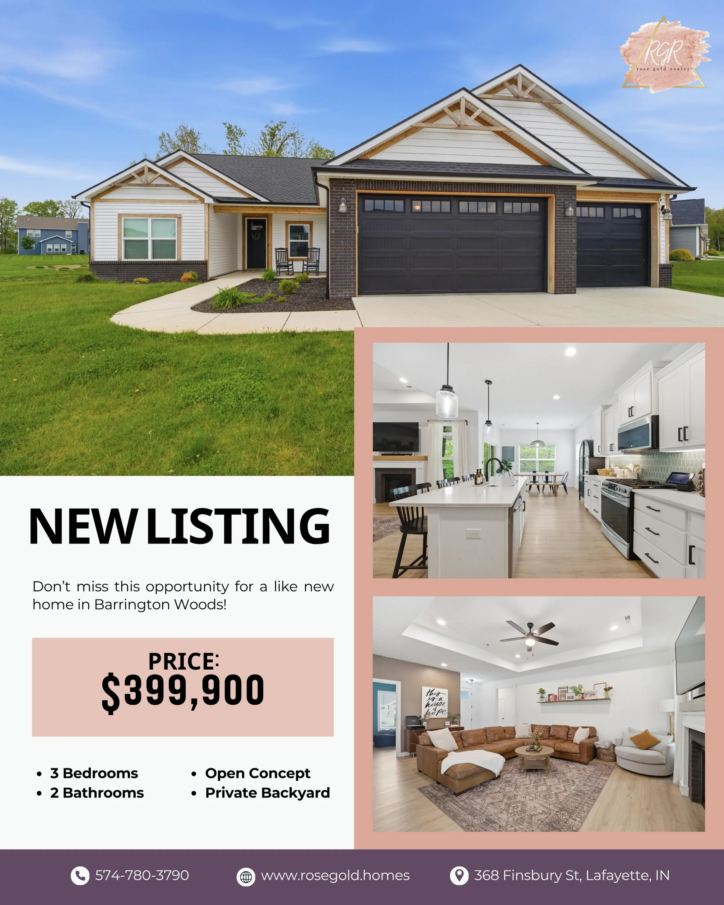 Barrington Woods just raised the standard ✨

This like-new Jordan Custom Home is giving peaceful privacy + modern luxury all in one. With no neighbors behind or to the left, this 3 bedroom + office beauty was built for the buyers who want it ALL.

Op