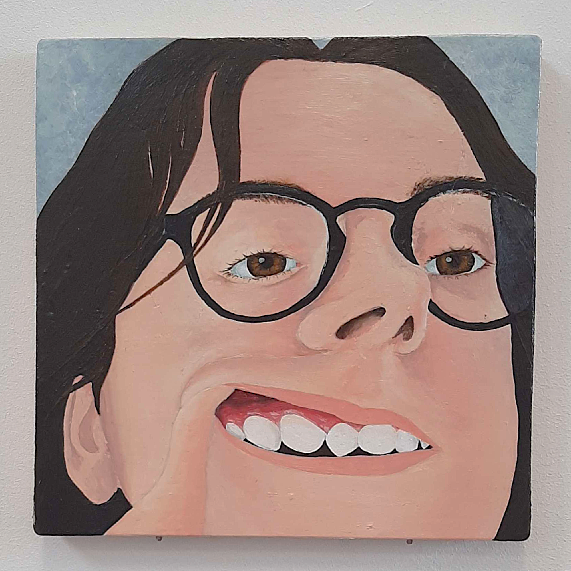 Me 1, 2023, Acrylic on wood, 17 x 17cm