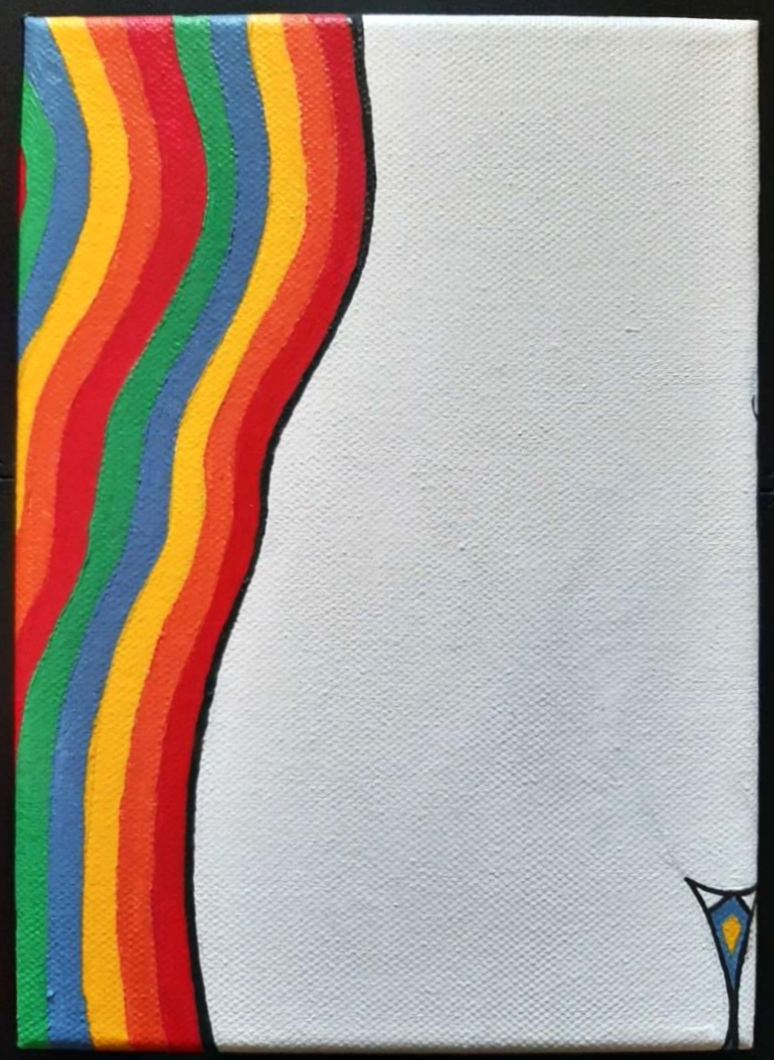 Untitled, 2021, Acrylic on canvas, 12 x 18cm