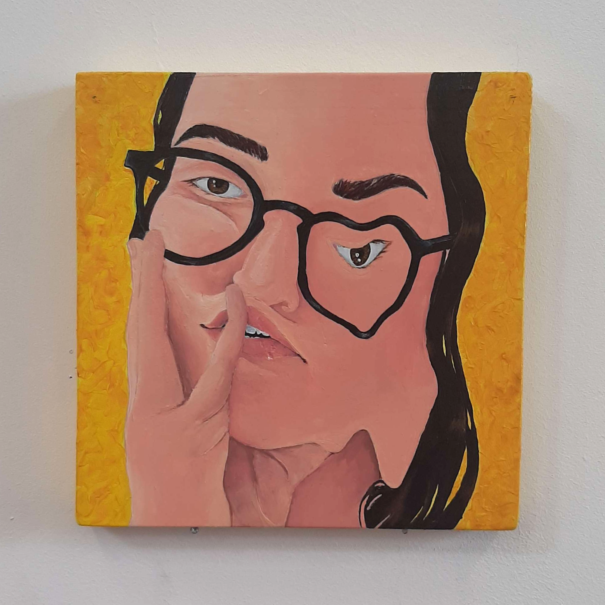 Me 6, 2023, Acrylic on wood, 17 x 17cm