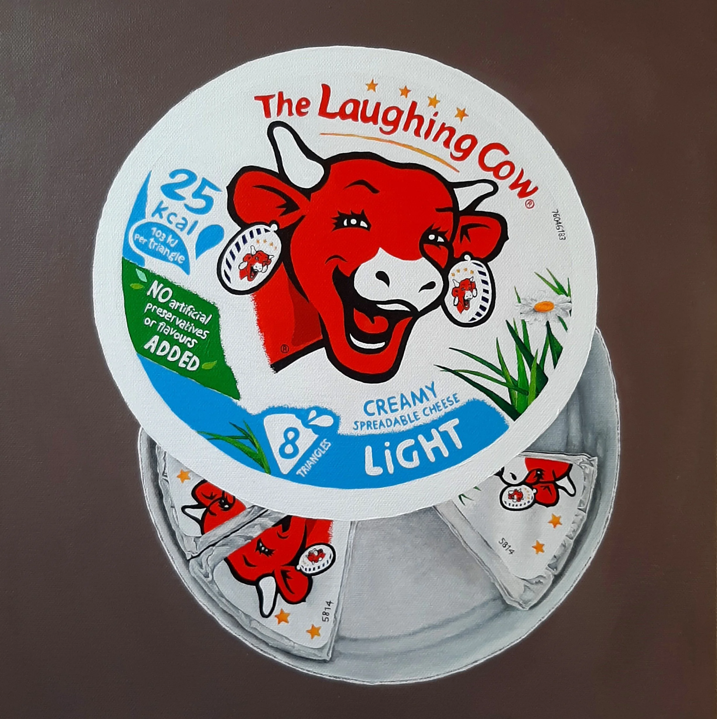 Triangle in a Circle in a Square, 2024, Acrylic and ink on canvas, 40 x 40cm