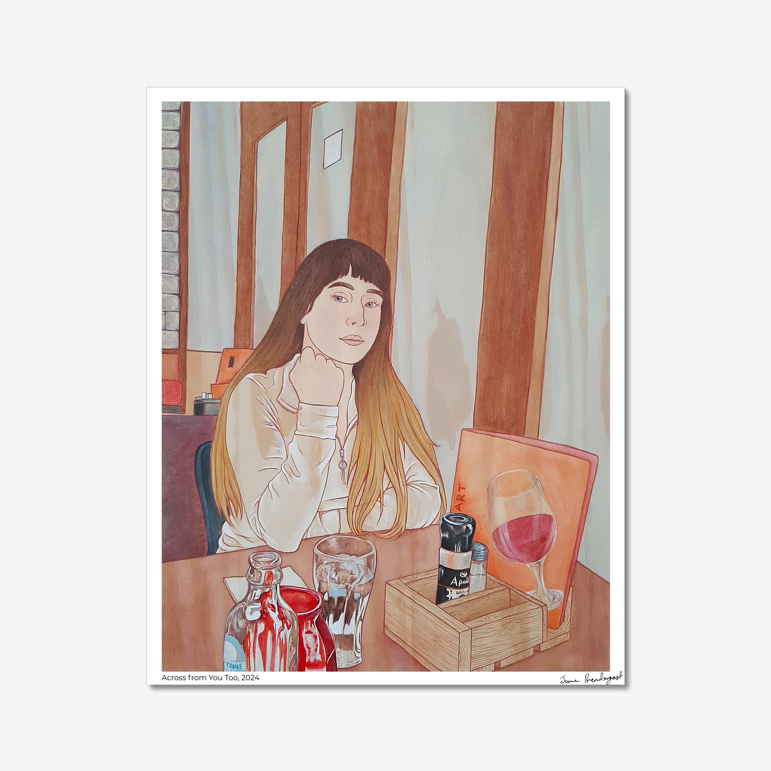 Across From You Too, 8"x10" Title and Signature Fine Art Print