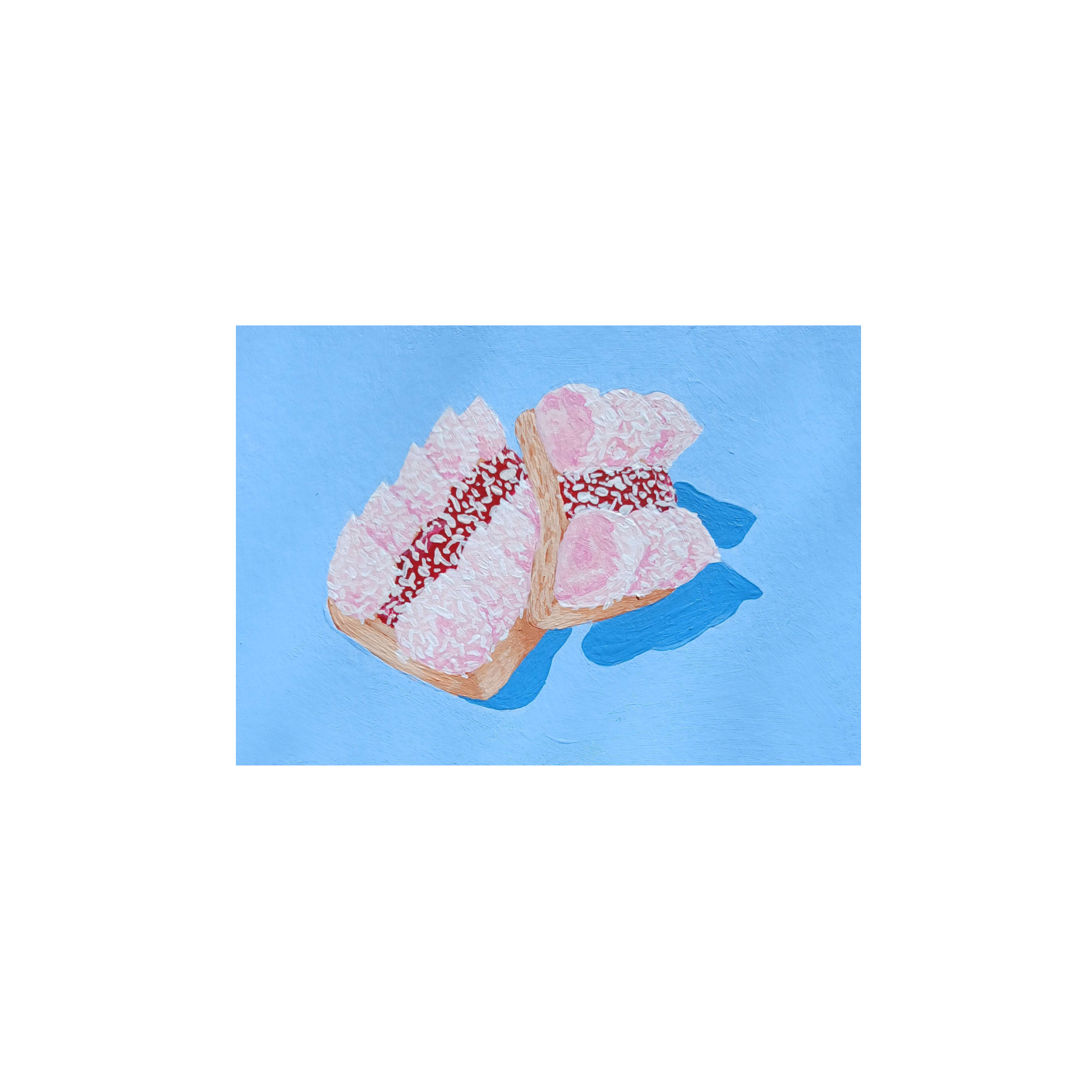 Mikados ACEO, 2026, Acrylic paint on mixed media paper, 6.4 x 8.9cm