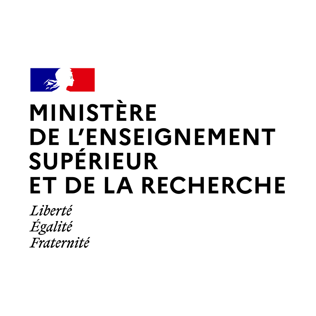 French political campaign poster with a stylized profile of Marianne symbol, featuring the French flag colors, and bold black text.