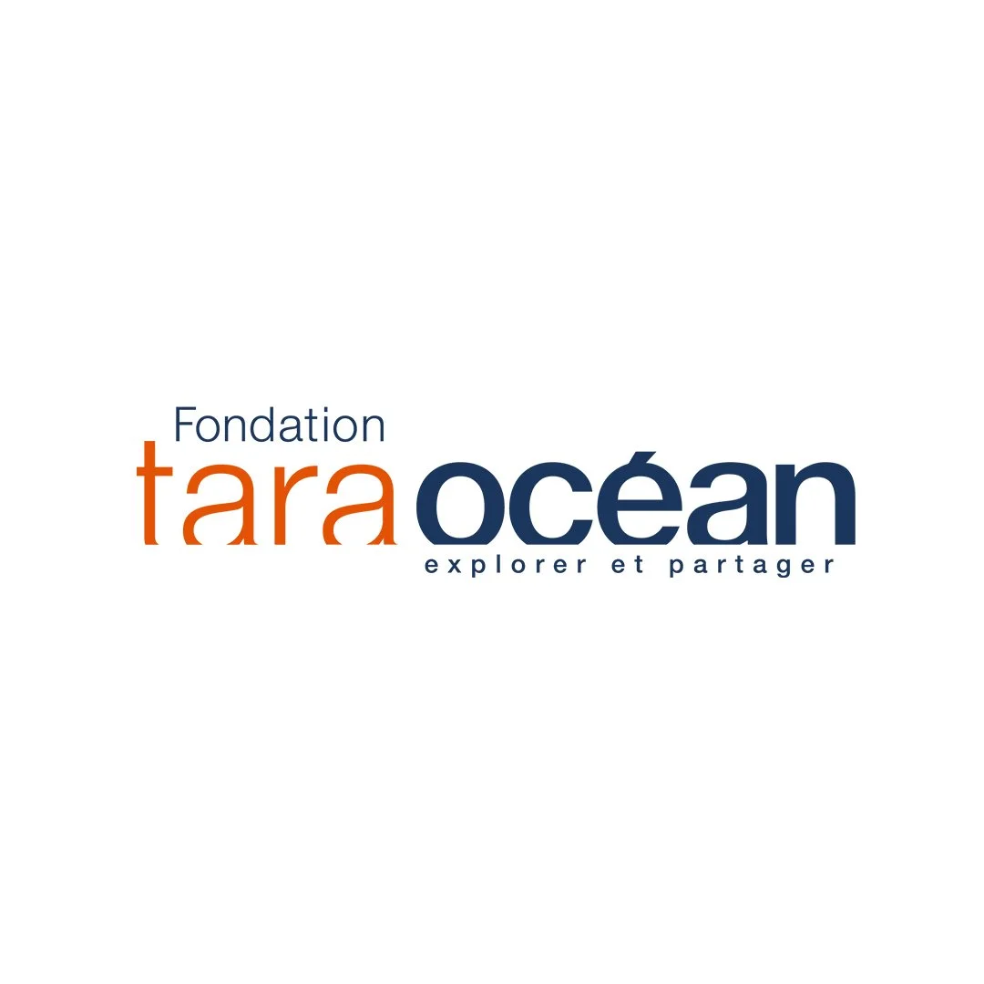 Logo of Fondation Tara Ocean with text 'Fondation Tara Ocean explorer et partager' in blue and orange letters on a white background.